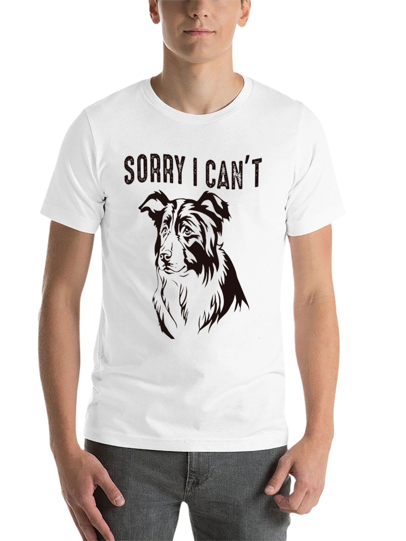 Black Sorry I Can't Dog Graphic Tee view 14