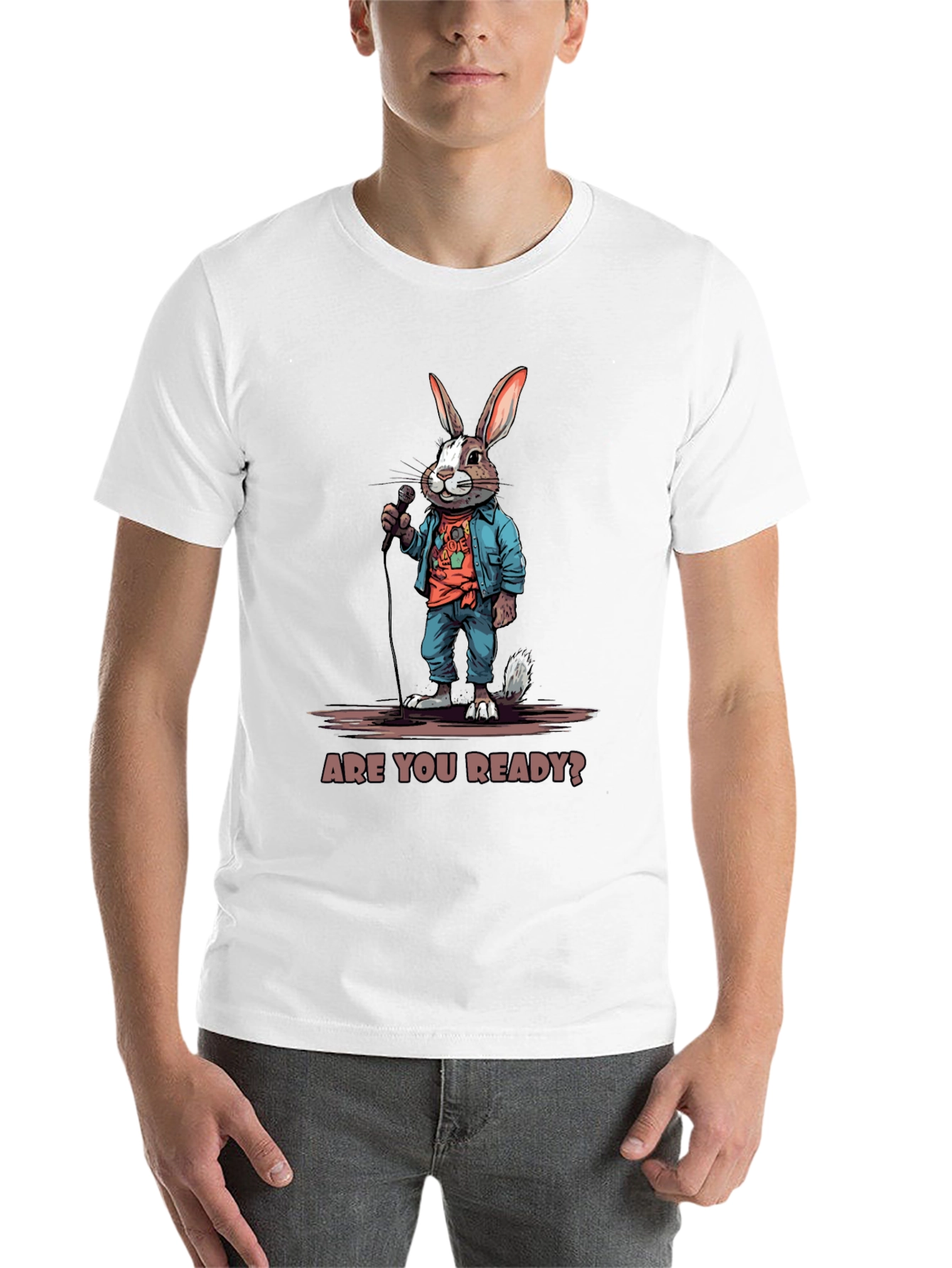 Black Are You Ready? Bunny Graphic T-Shirt view 14
