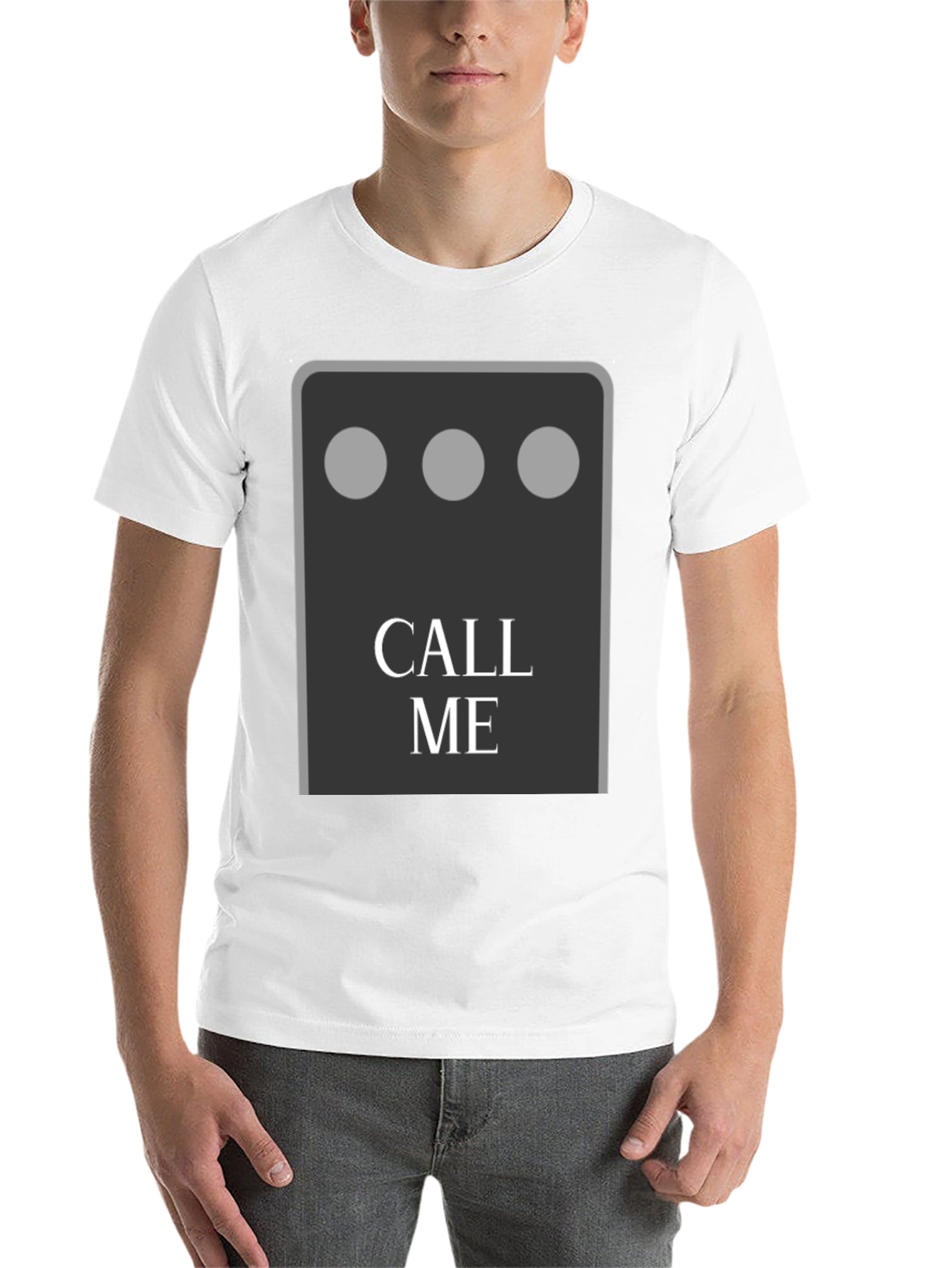 Black Call Me Graphic Tee - Fun & Unique Design view 14
