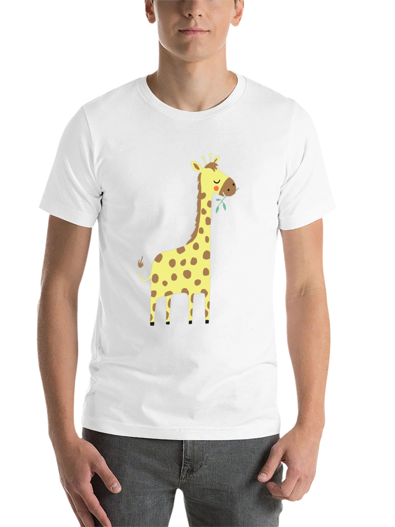 Black Giraffe Graphic Tee - Black Cotton T-Shirt view 14