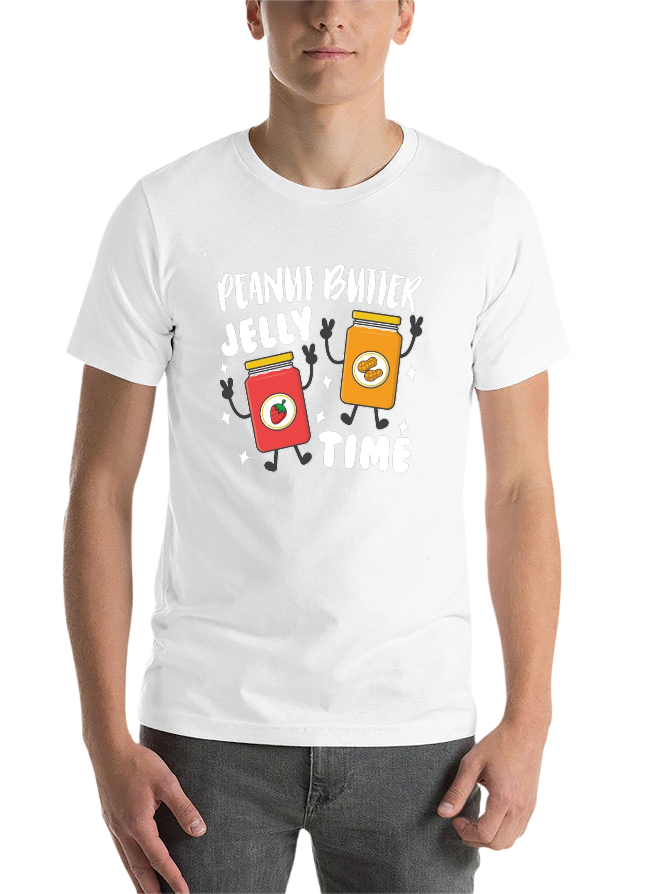 Black Peanut Butter Jelly Time Graphic T-Shirt view 14