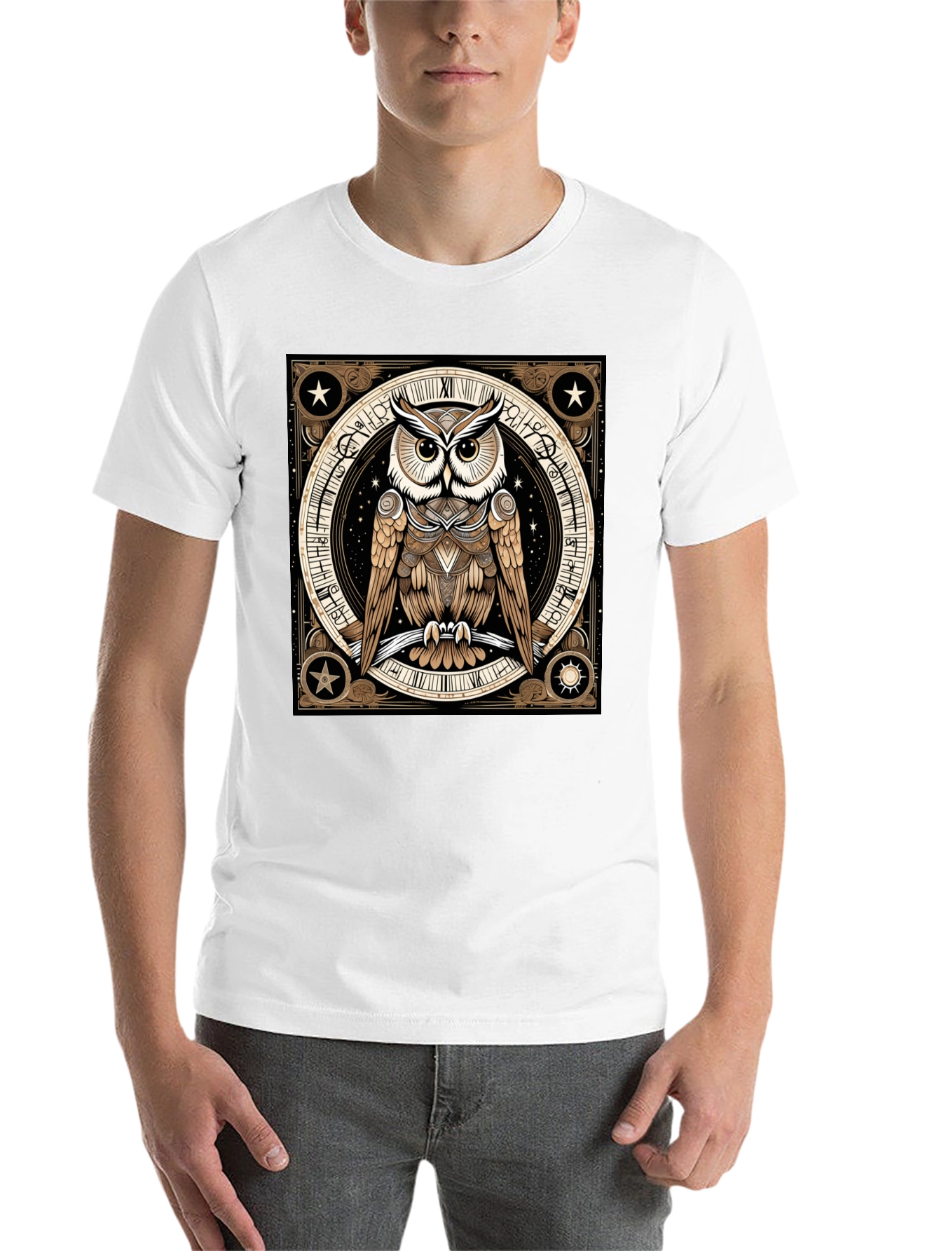 Black Mystic Owl Graphic Tee - Black view 14