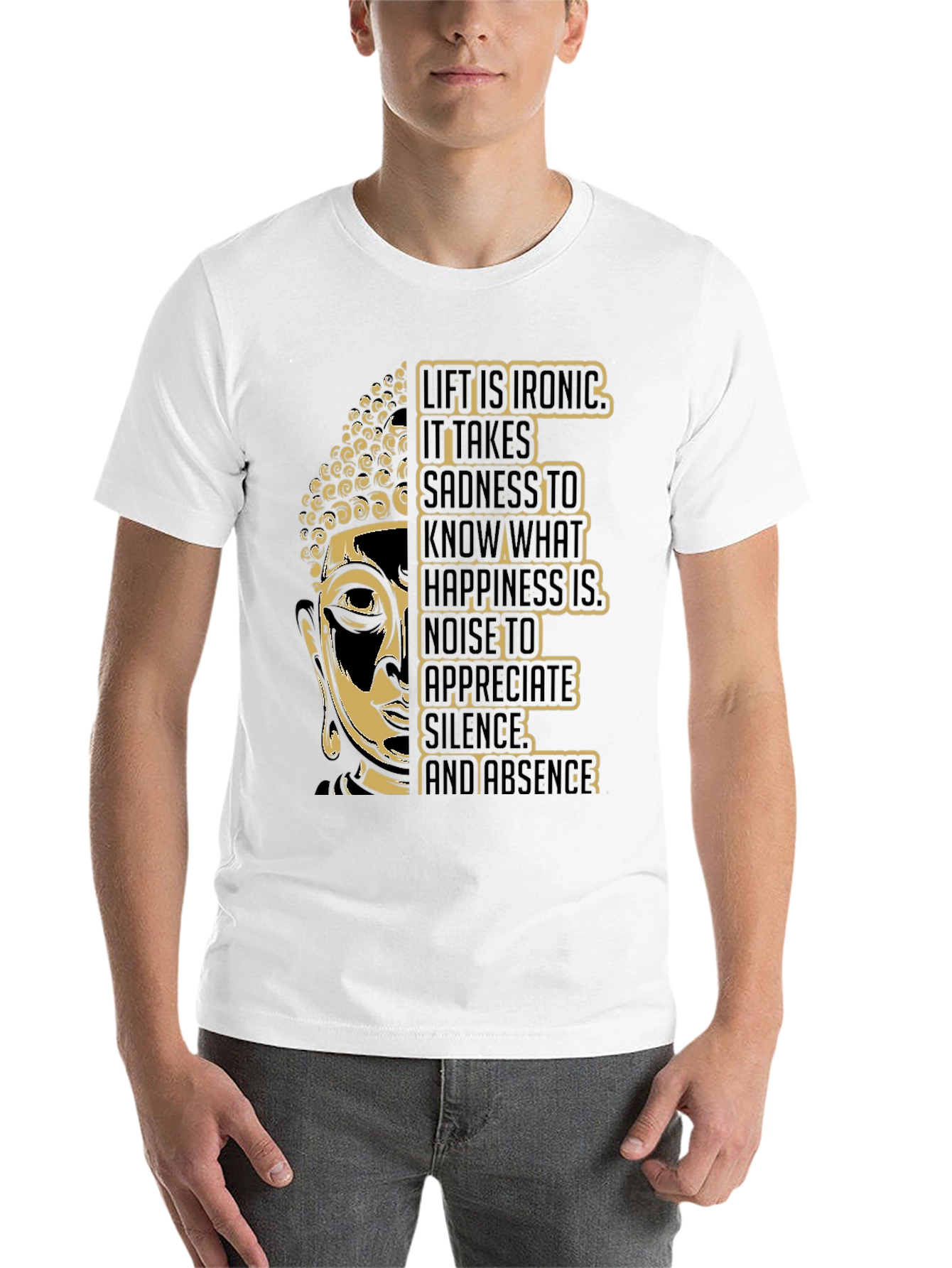 Black Buddha Graphic Tee - Irony of Life T-Shirt view 14
