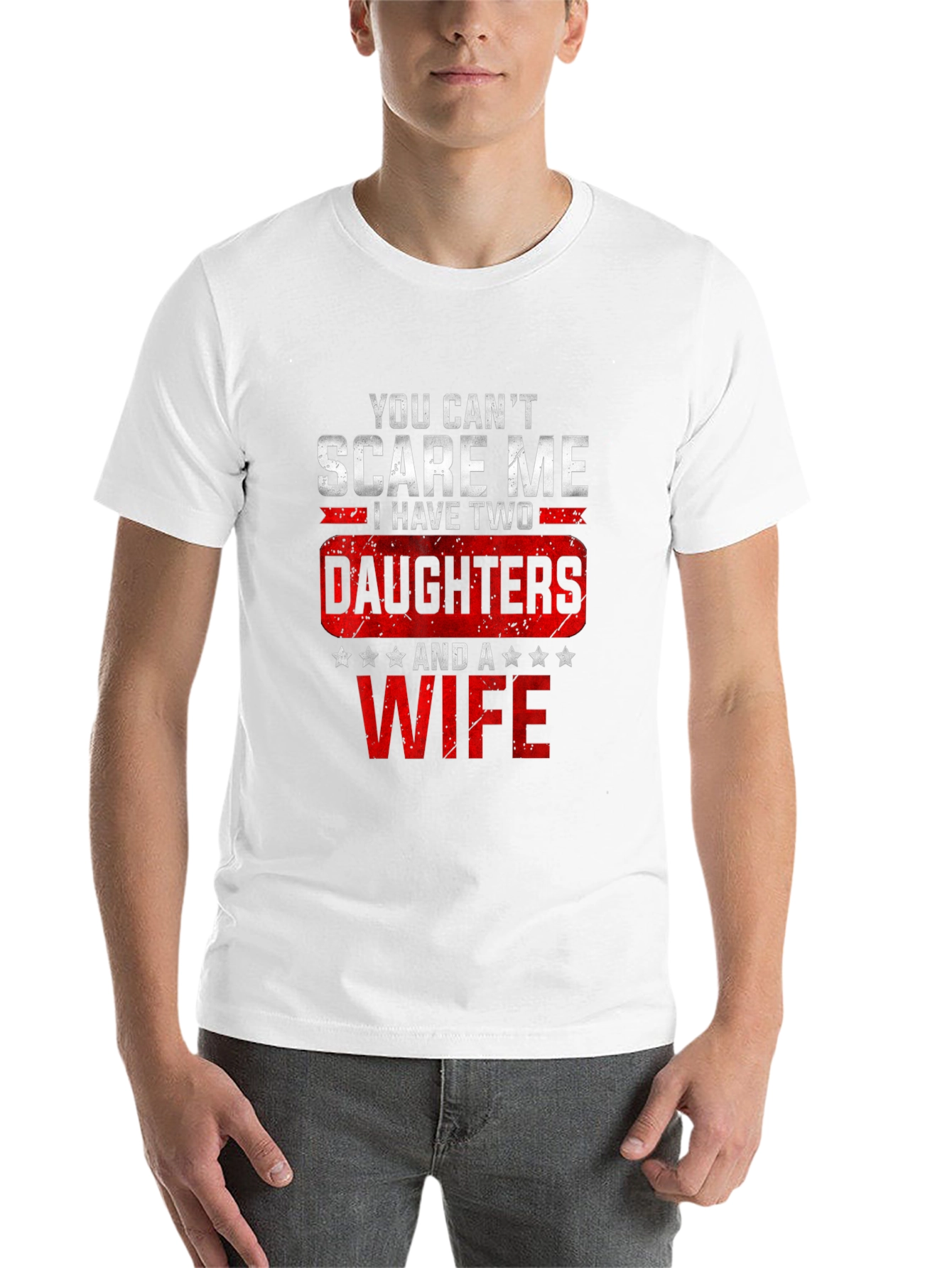 Black Funny Dad T-Shirt - Daughters & Wife view 14