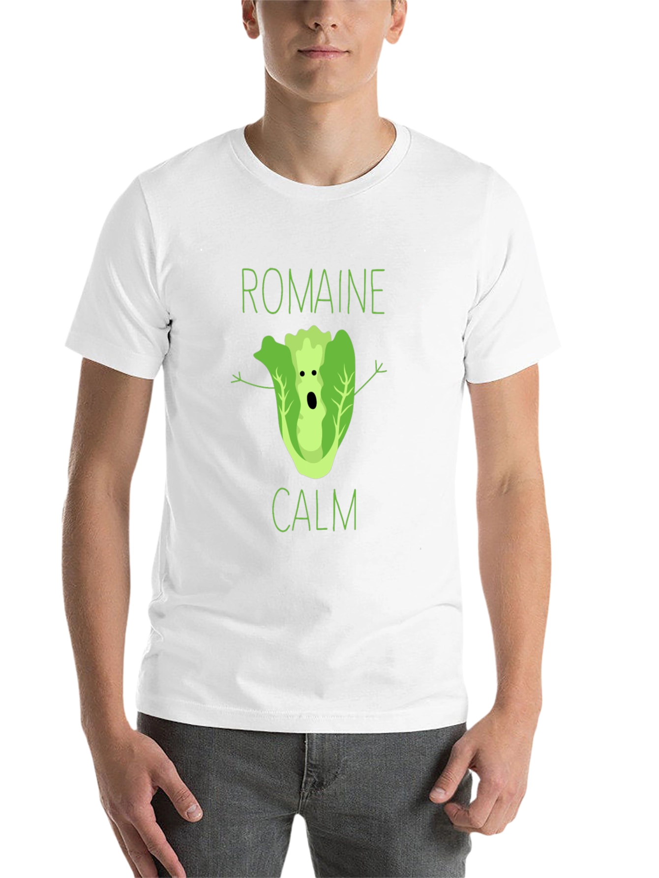 Black Romaine Calm Graphic T-Shirt - Unisex Novelty Tee view 14