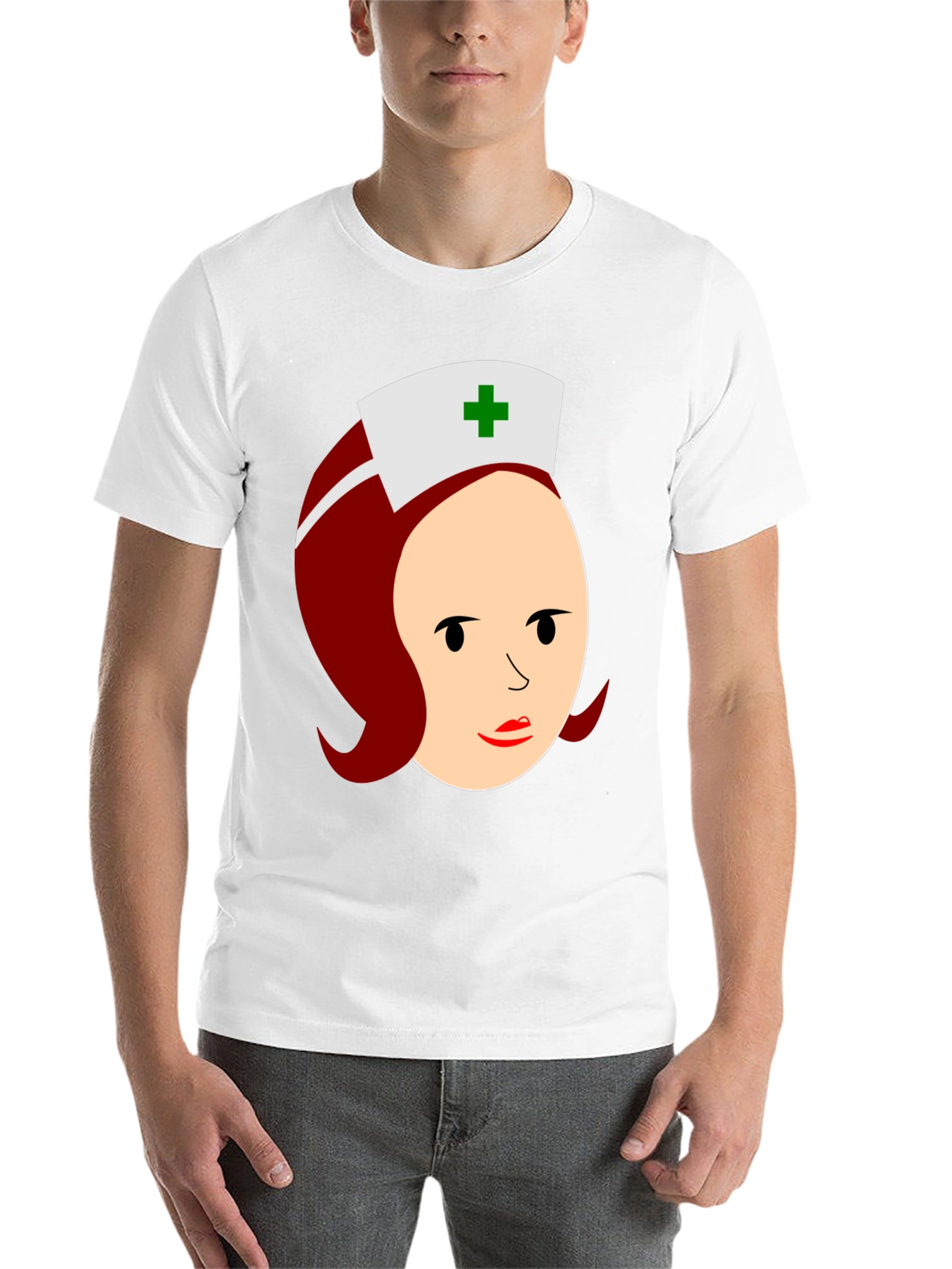 Black Cartoon Nurse Graphic T-Shirt view 14
