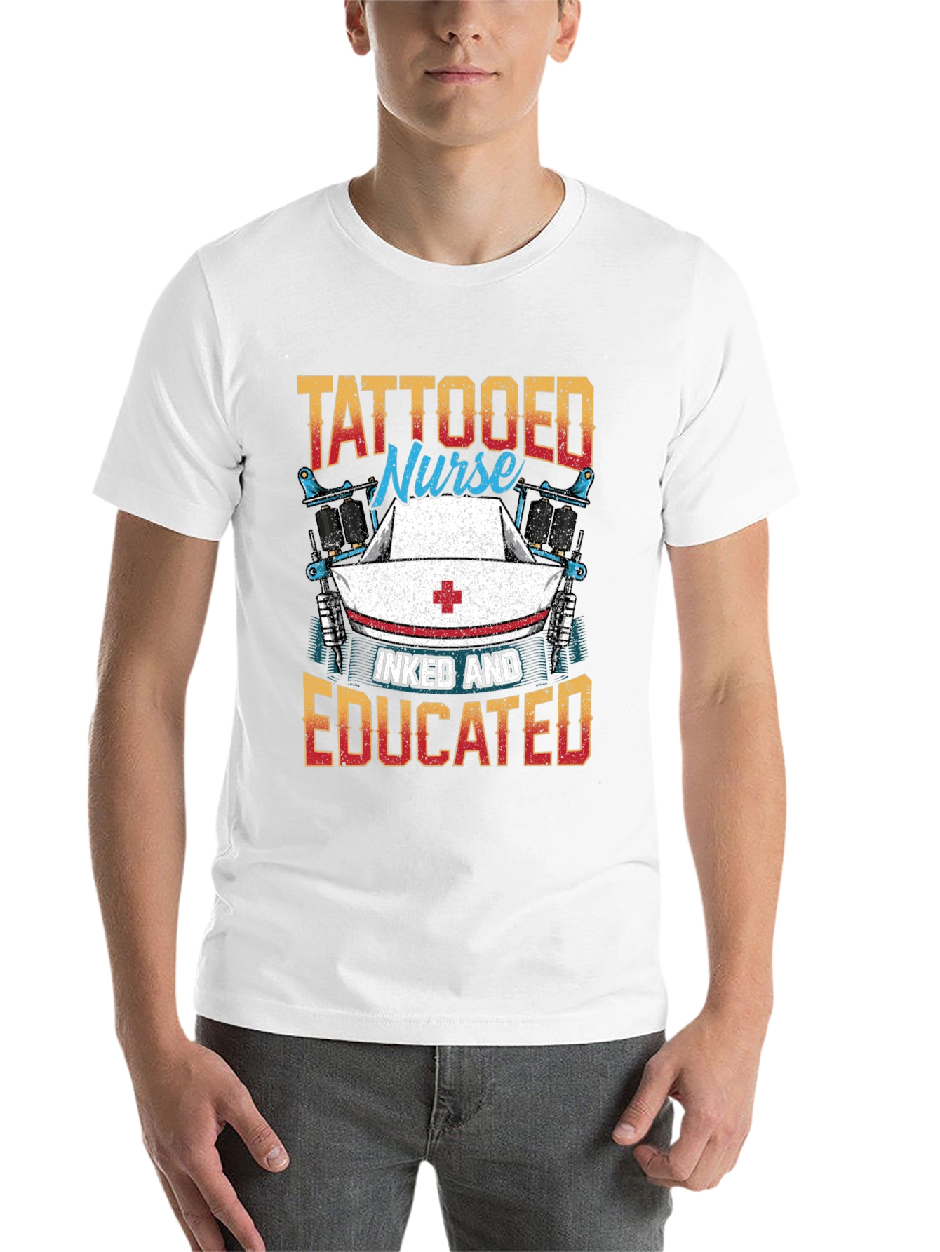 Black Tattooed Nurse T-Shirt - Inked and Educated view 14