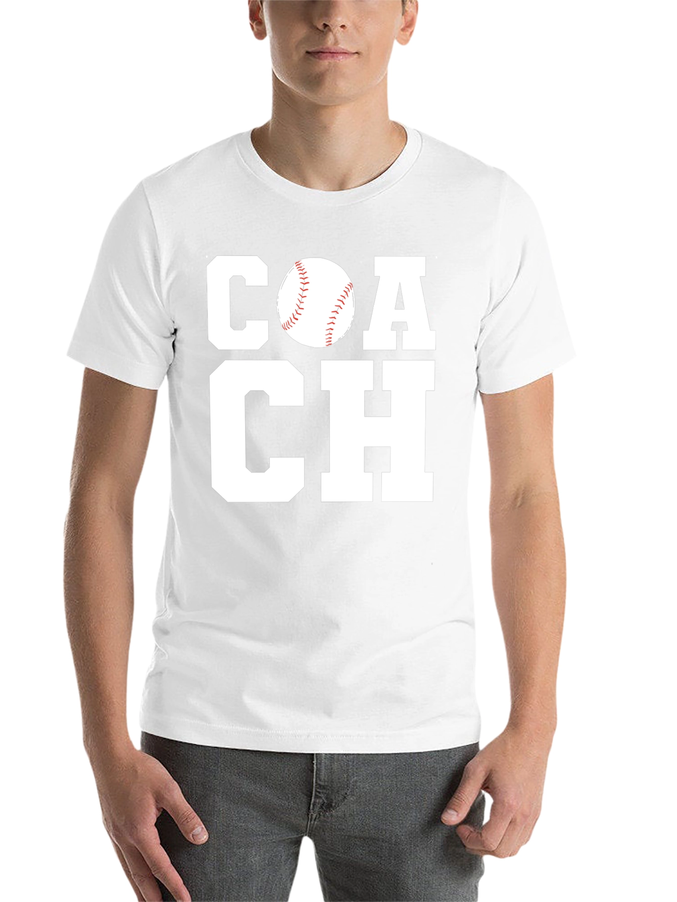 Black Baseball Coach Graphic Tee - Black Cotton T-Shirt view 14