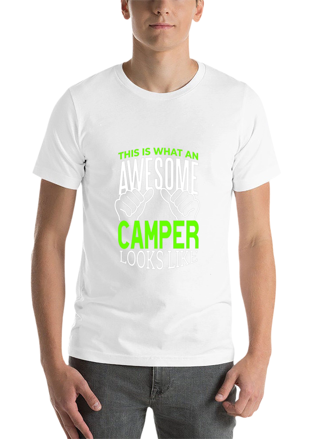 Black Awesome Camper T-Shirt - Gift for Camping Lovers view 14
