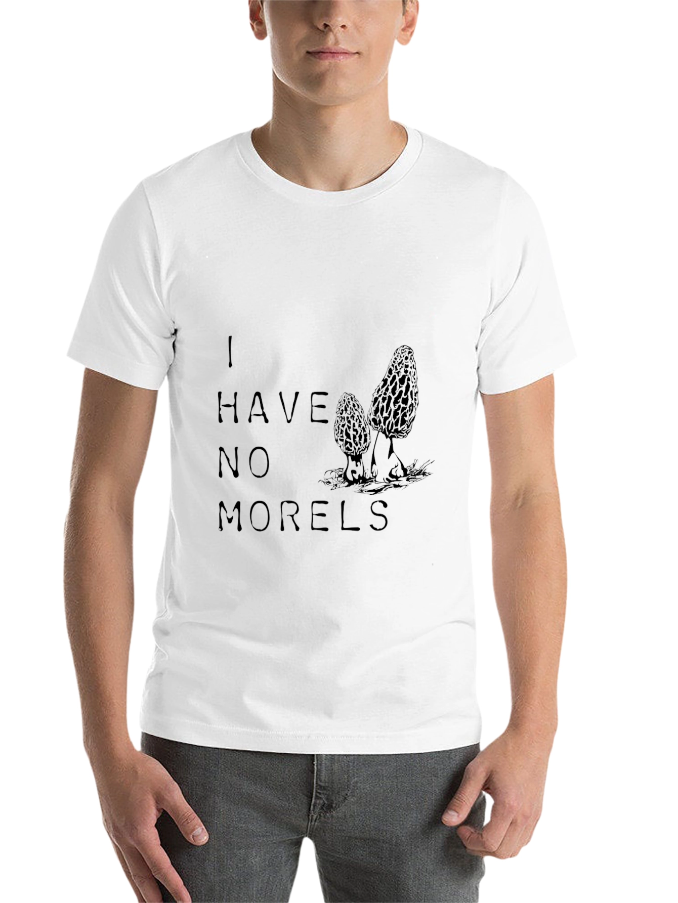 Black I Have No Morels Funny Mushroom T-Shirt view 14