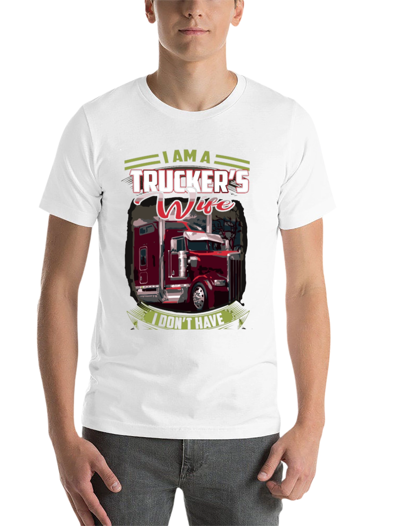 Black Trucker's Wife Graphic T-Shirt view 14