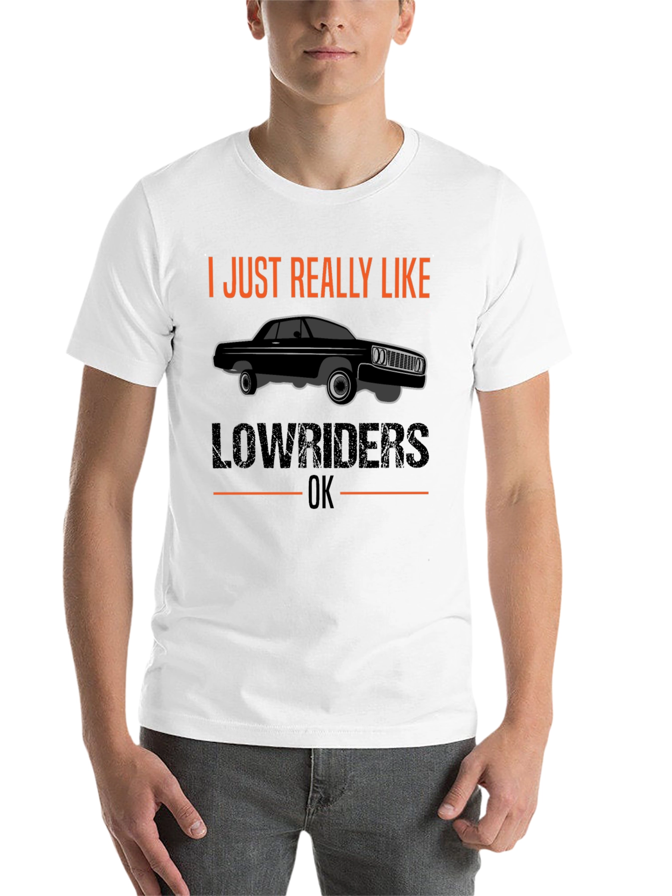 Black Lowrider Car Enthusiast T-Shirt - I Just Really Like Lowriders OK view 14