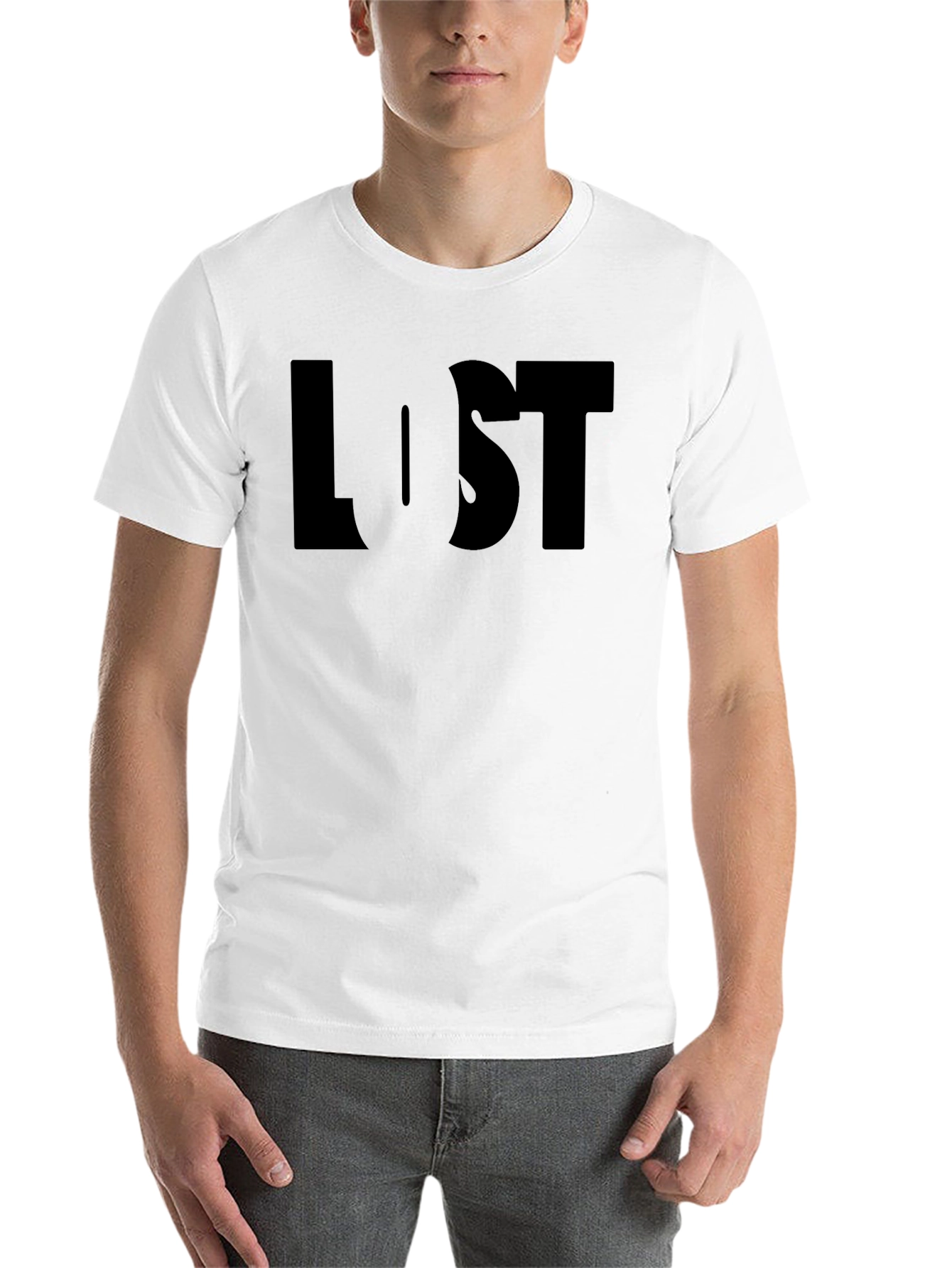 Black Lost Graphic Tee - Mens Black Short Sleeve Shirt view 14