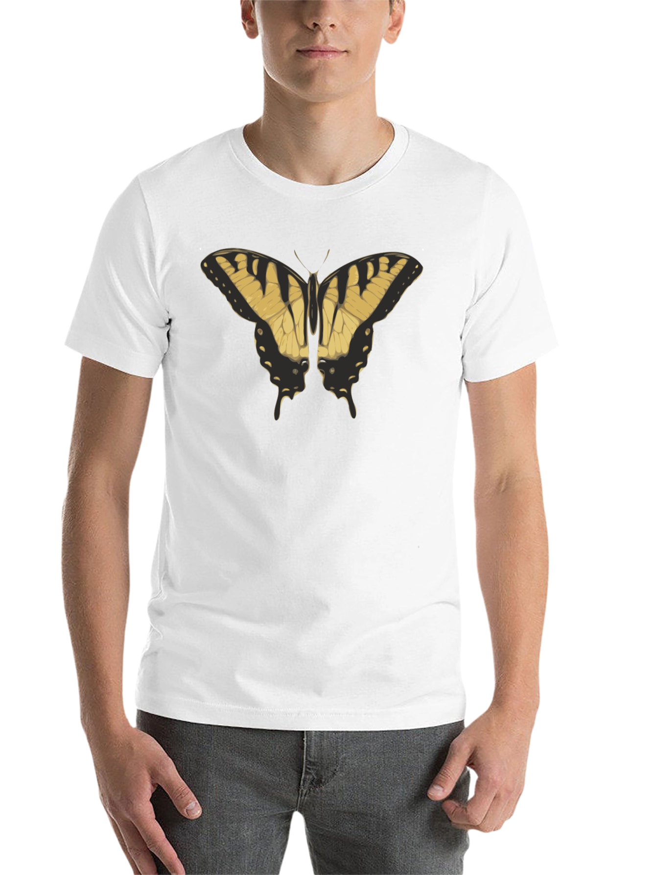 Black Butterfly Graphic Black T-Shirt view 14