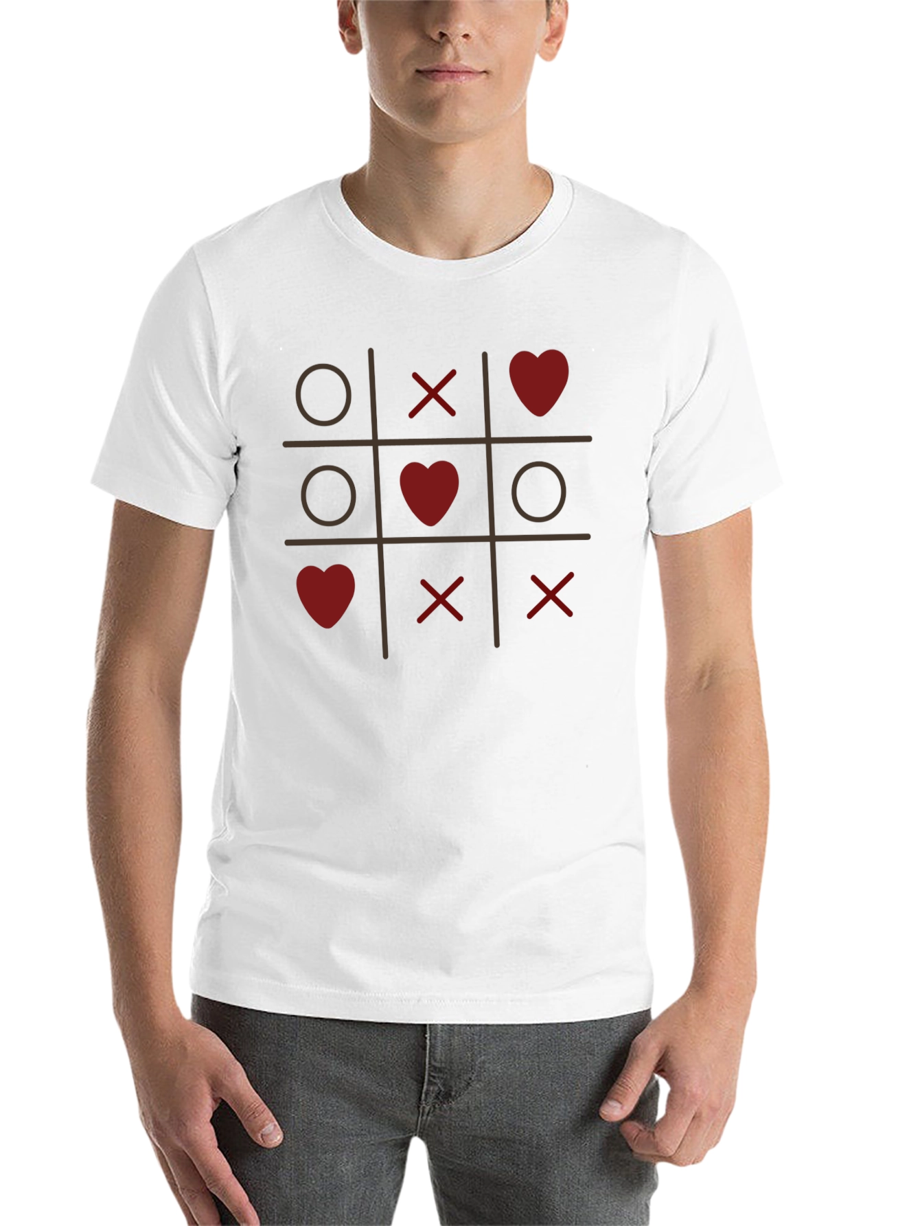 Black Tic-Tac-Toe Love T-Shirt - Valentine's Day Special view 14