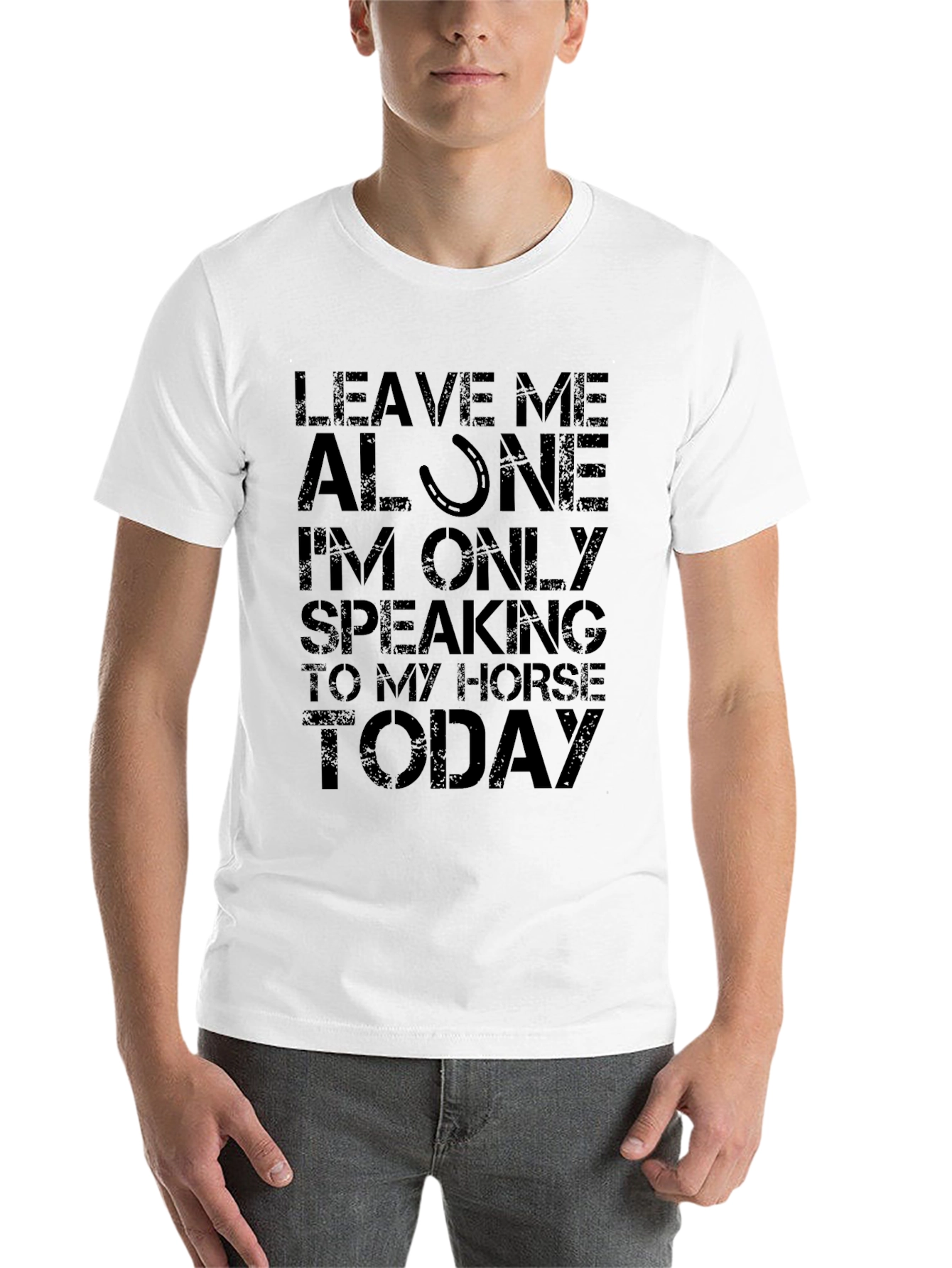 Black Horse Lover Graphic T-Shirt - Leave Me Alone view 14