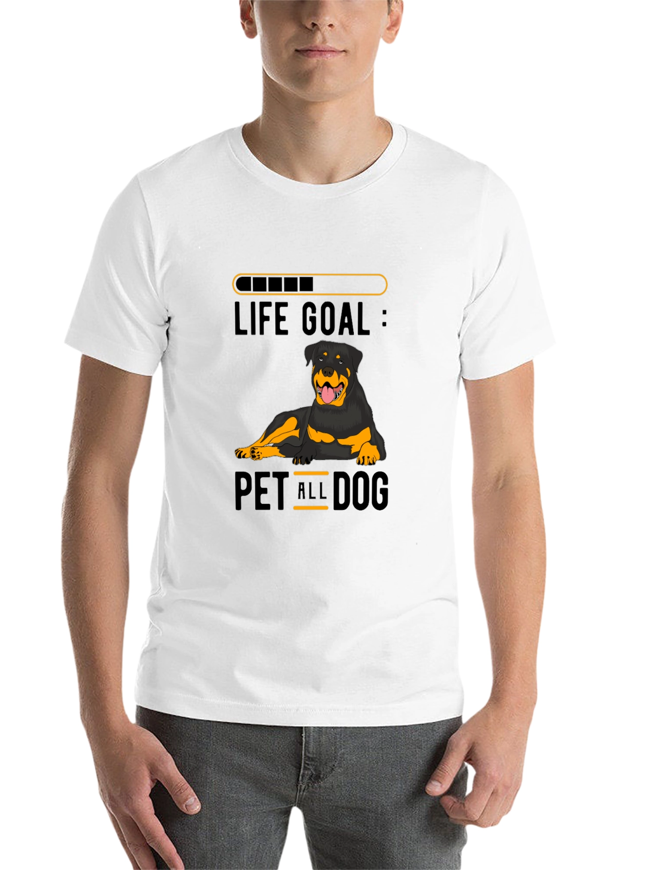 Black Life Goal: Pet All Dogs T-Shirt view 14