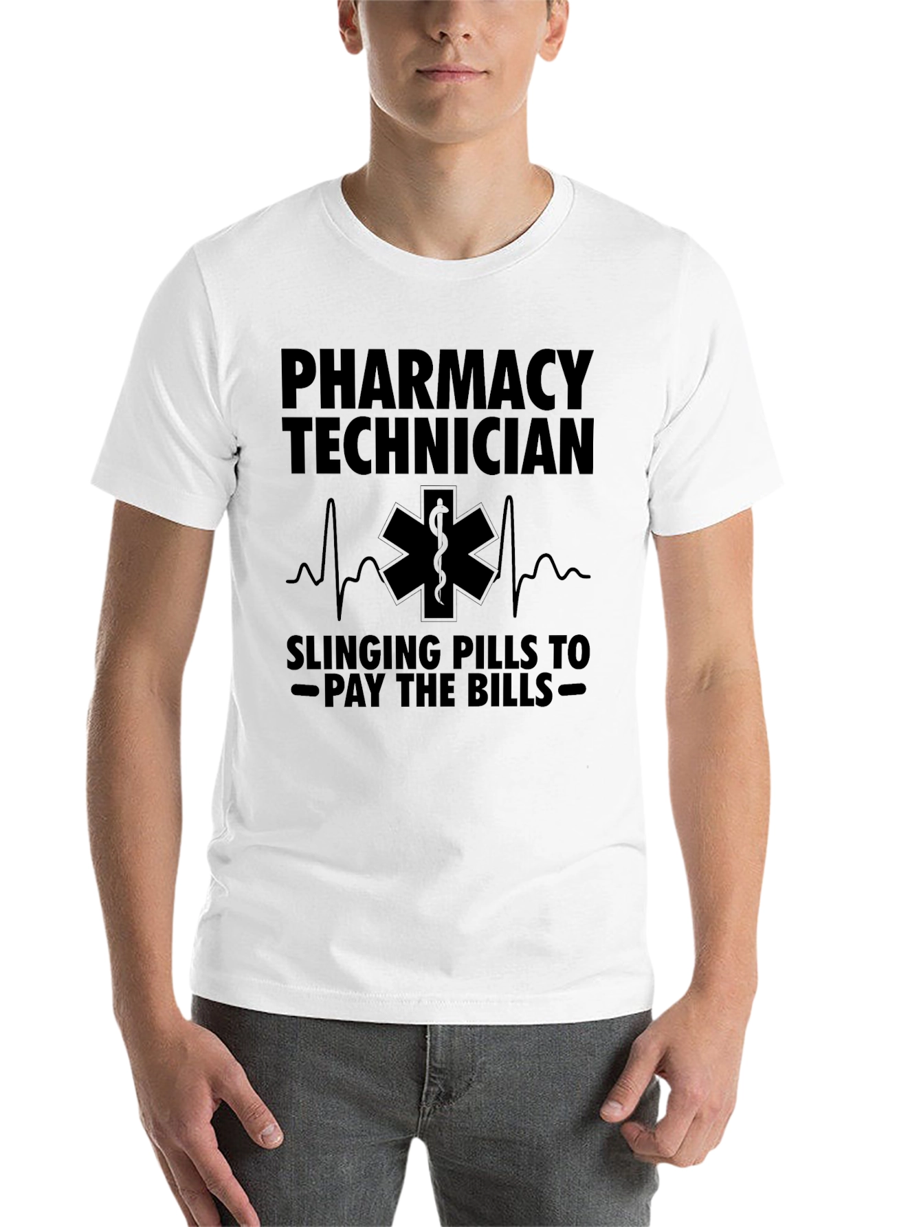 Black Pharmacy Tech T-Shirt, Slinging Pills to Pay Bills view 14