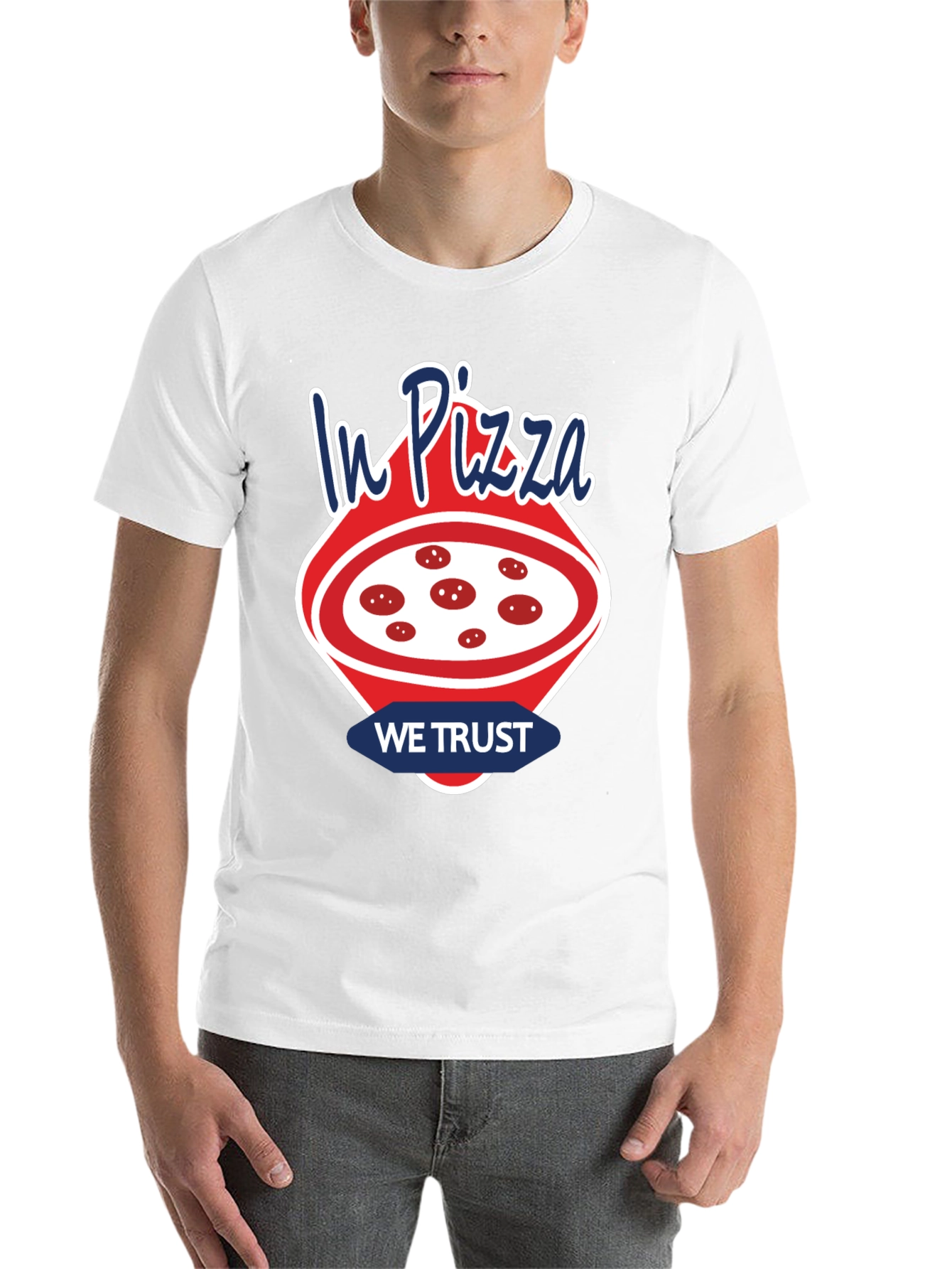 Black In Pizza We Trust T-Shirt - Funny Foodie Tee view 14