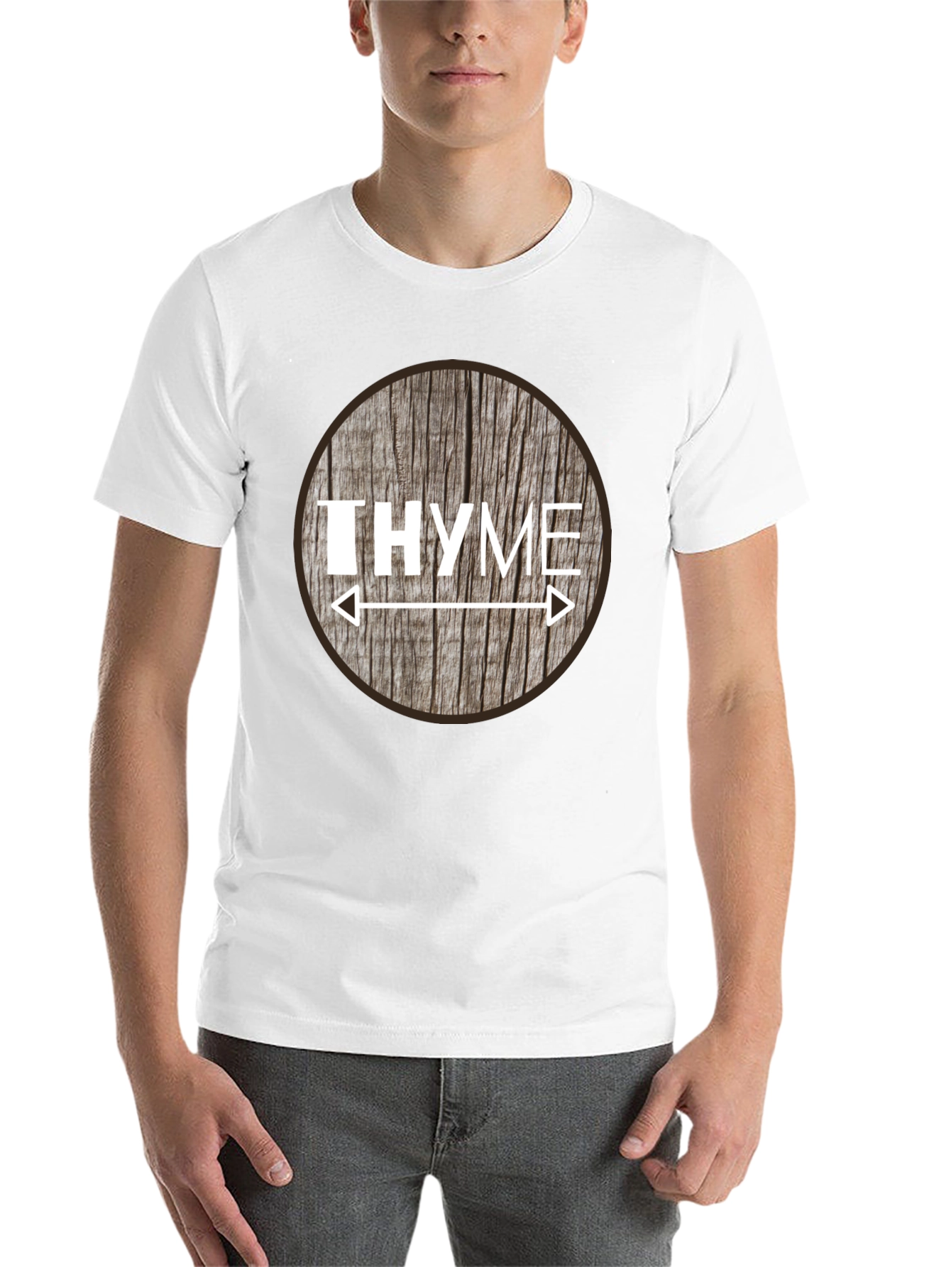 Black Funny Thyme Herb Pun T-Shirt view 14