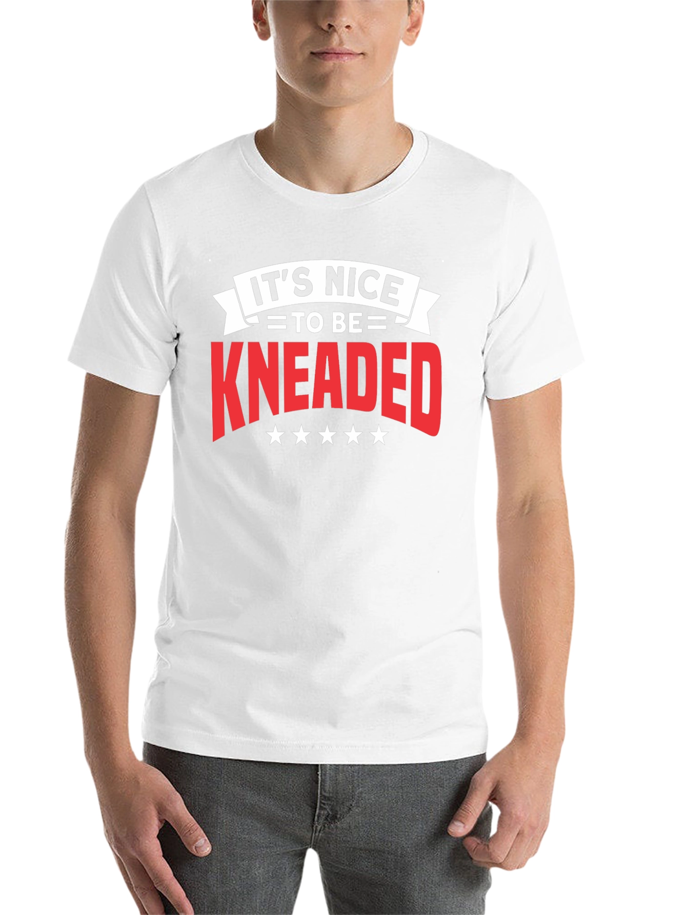 Black It's Nice To Be Kneaded Black T-Shirt view 14