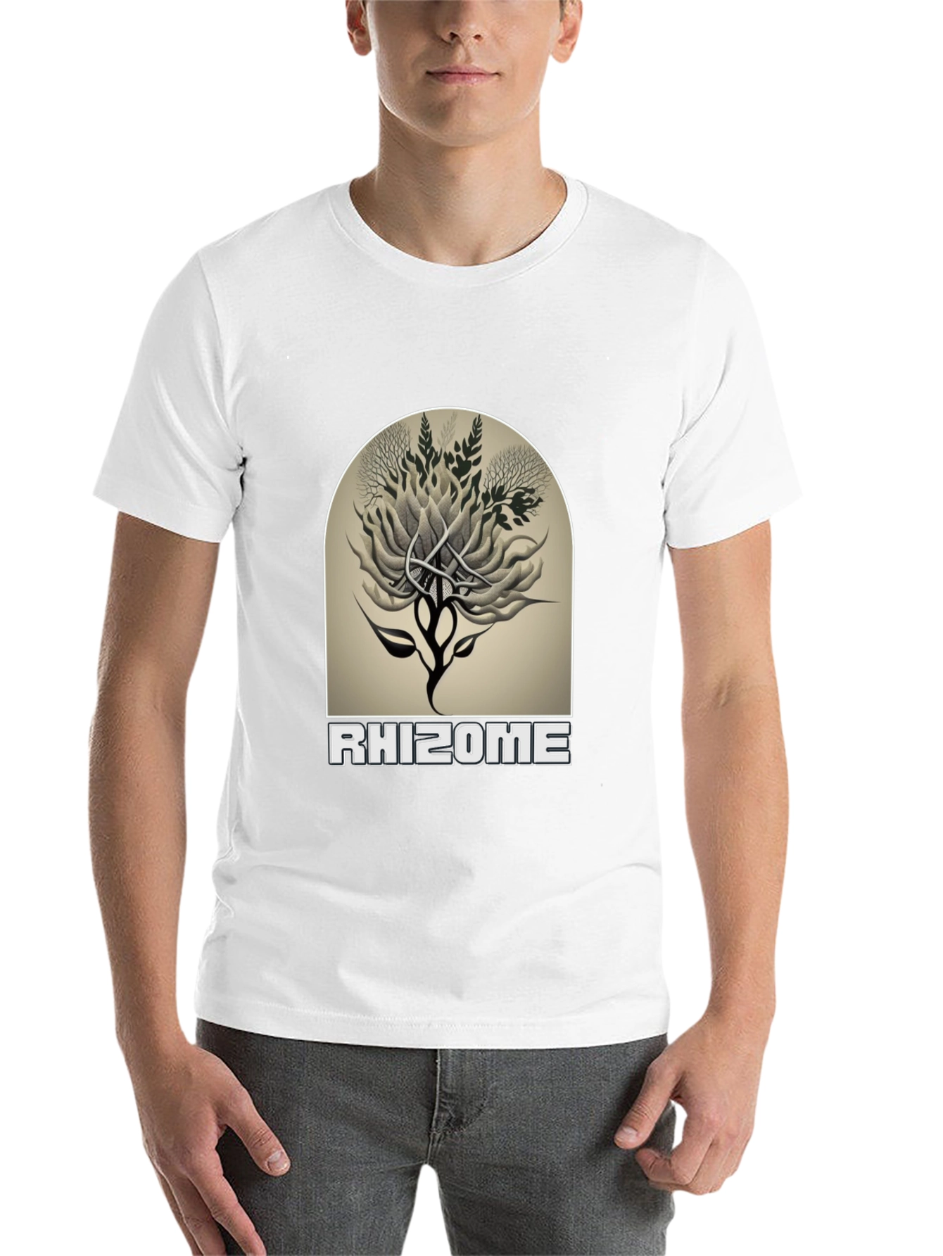 Black Rhizome Graphic Tee - Unique Nature Design view 14