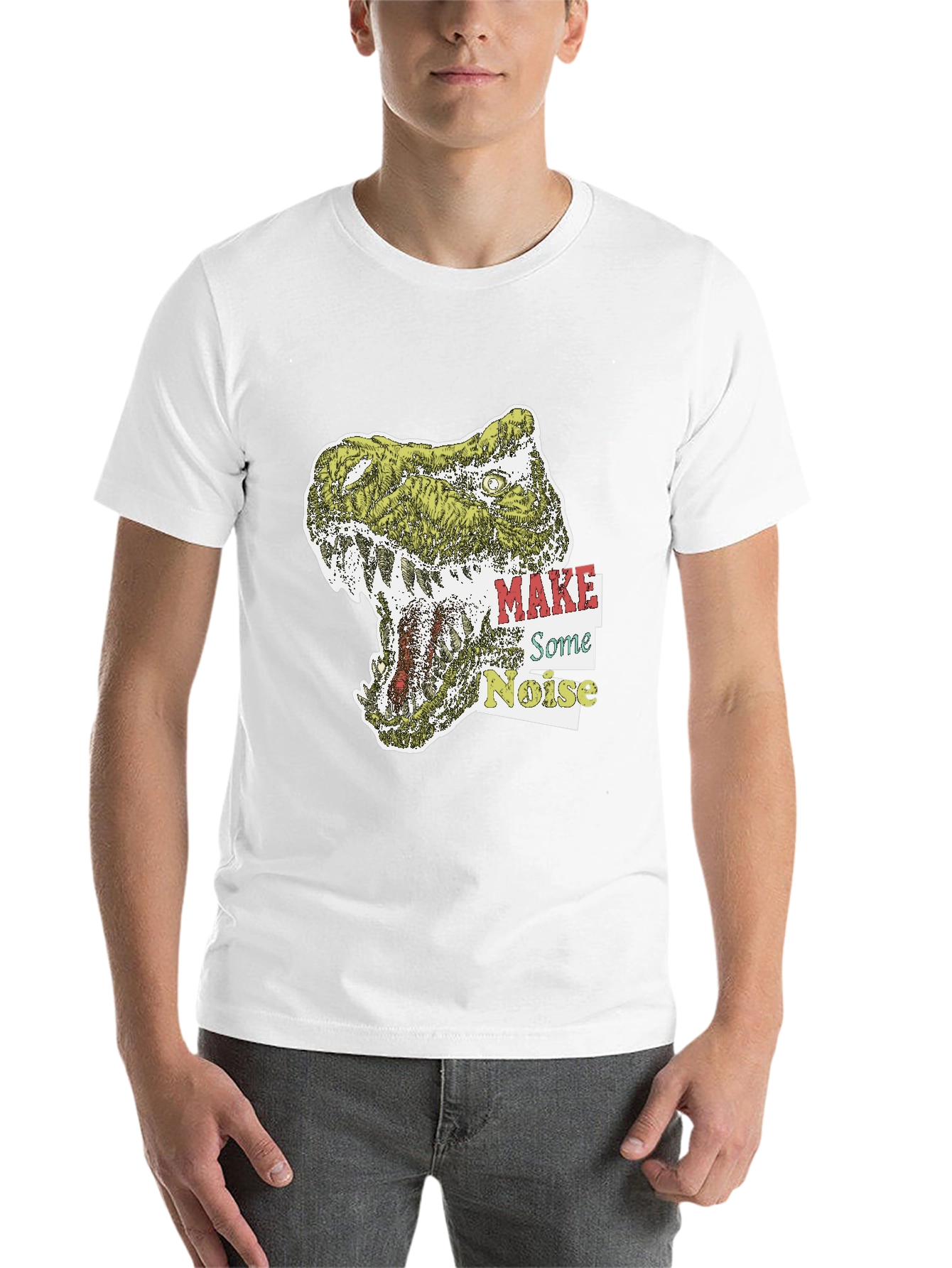 Black Dino Roar Graphic Tee - Make Some Noise T-Shirt view 14