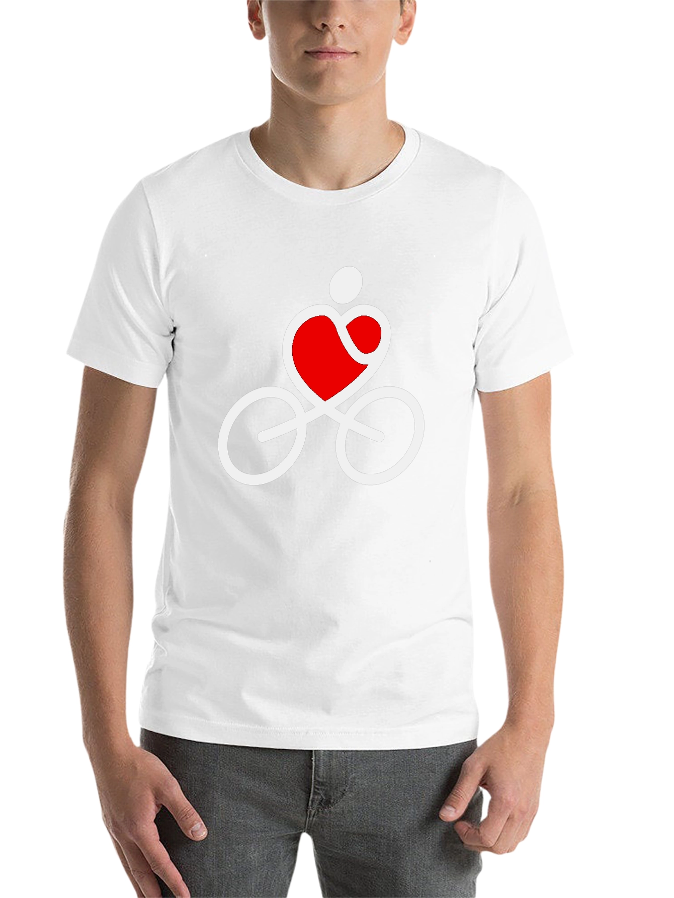 Black Heart Cycling Graphic Tee - Soft Cotton Blend view 14