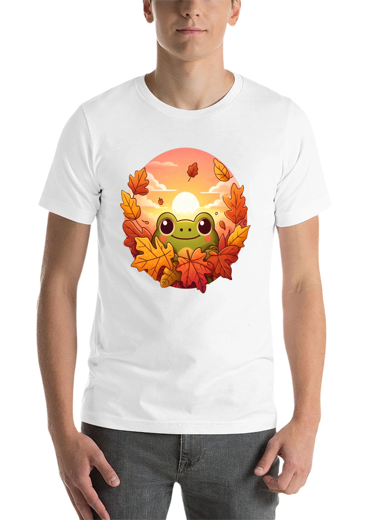 Black Fall Frog Graphic Tee - Autumn Vibes view 14