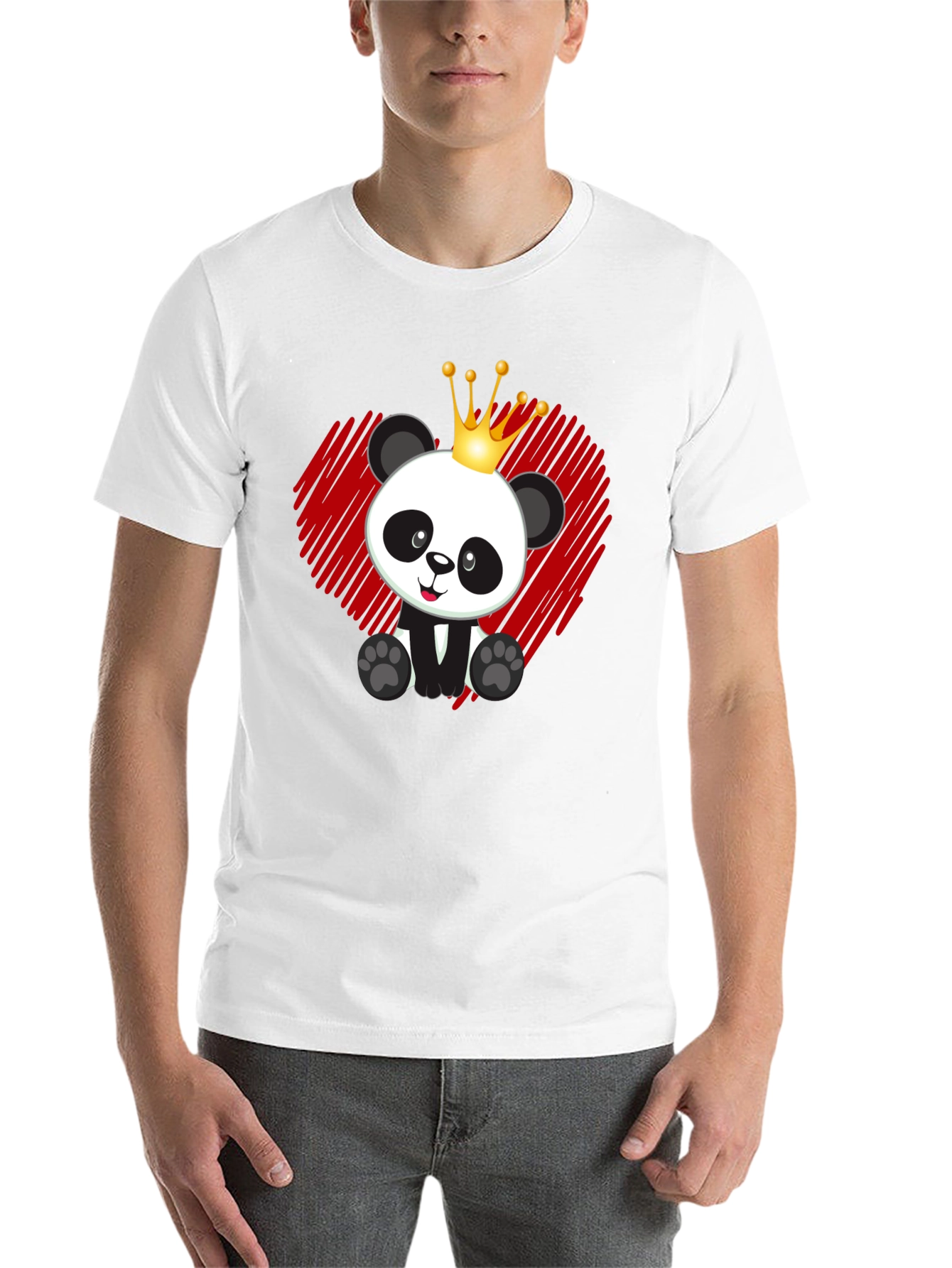 Black Panda King T-Shirt - Cute Bear Graphic Tee view 14