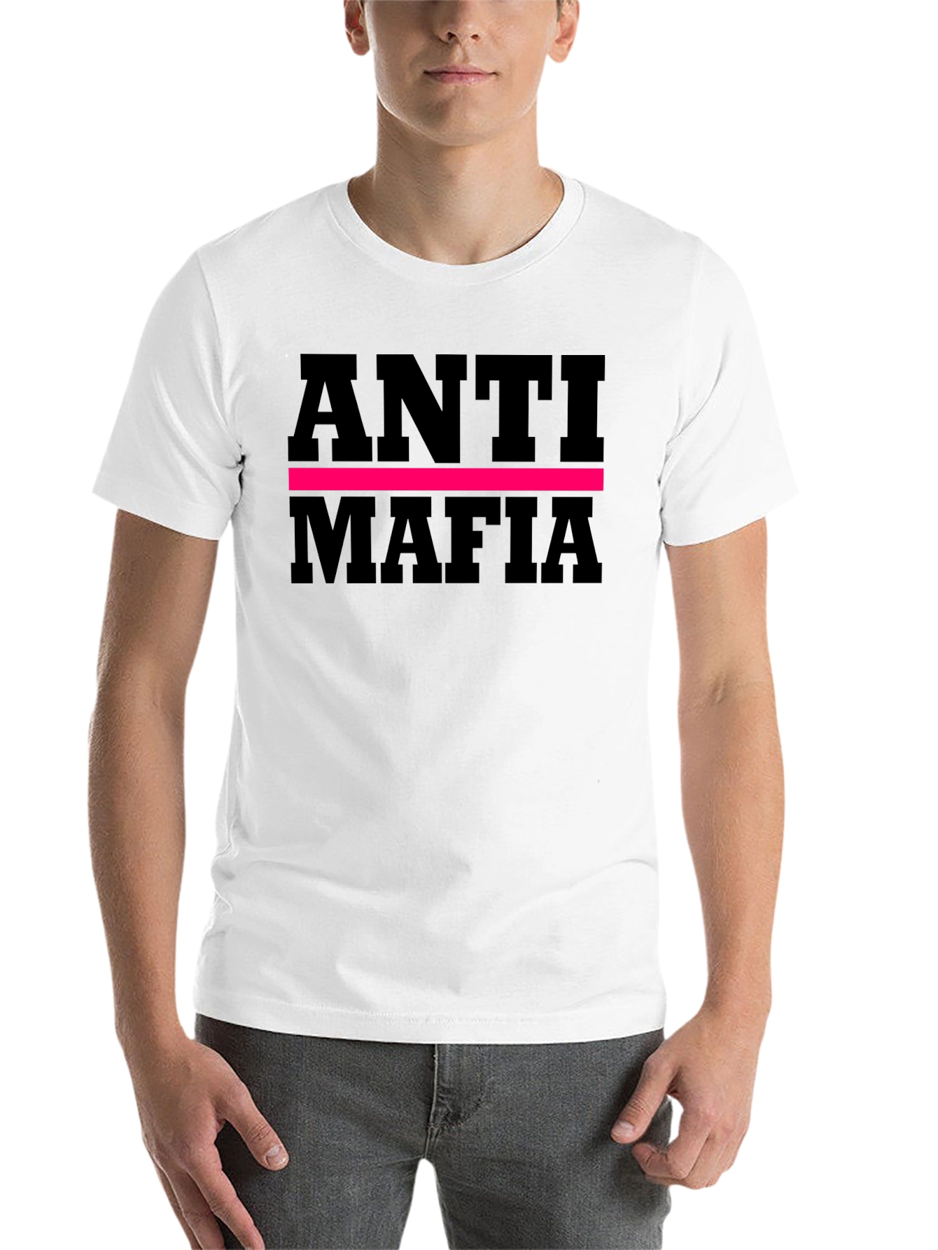 Black Anti Mafia Graphic Tee - Bold Statement Shirt view 14