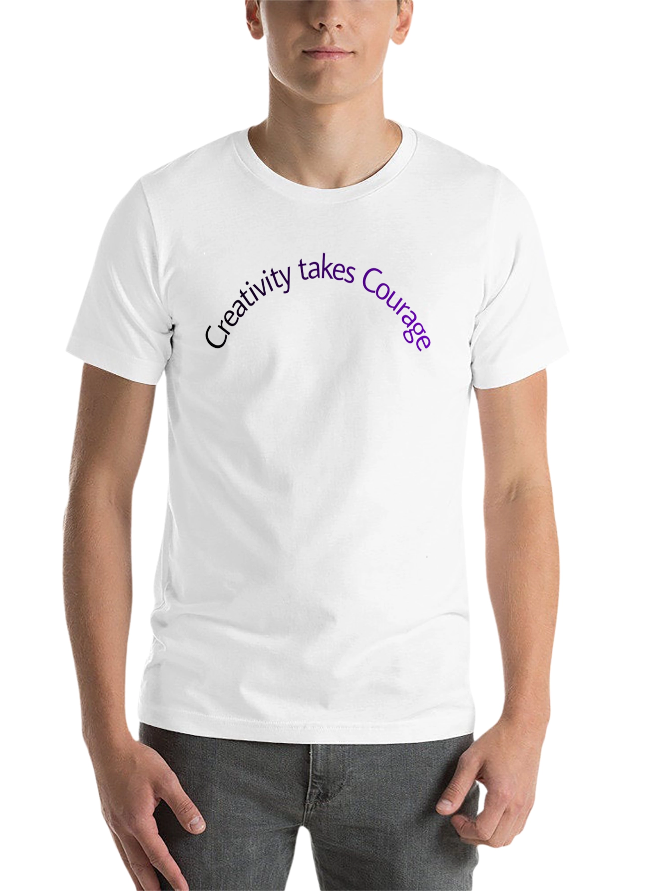 Black Creativity Takes Courage Graphic Tee - Black view 14