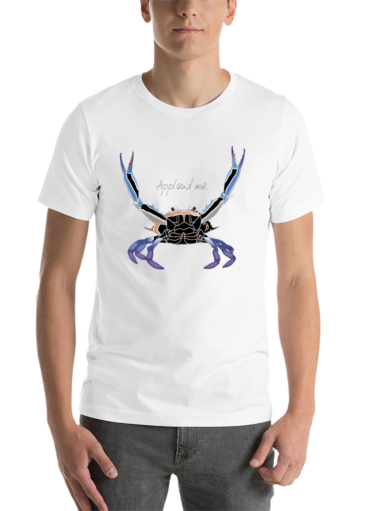 Black Applaud Crab Graphic Tee - Bold Statement Shirt view 14