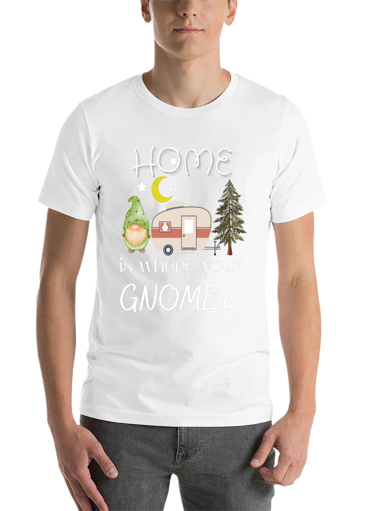 Black Home is Where Your Gnome is T-Shirt view 14