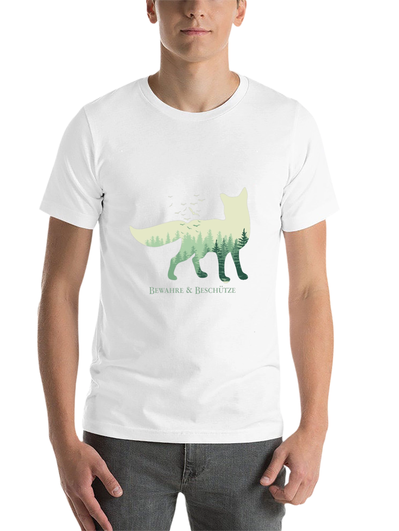 Black Nature Fox Graphic Tee - Bewahre & Beschütze view 14