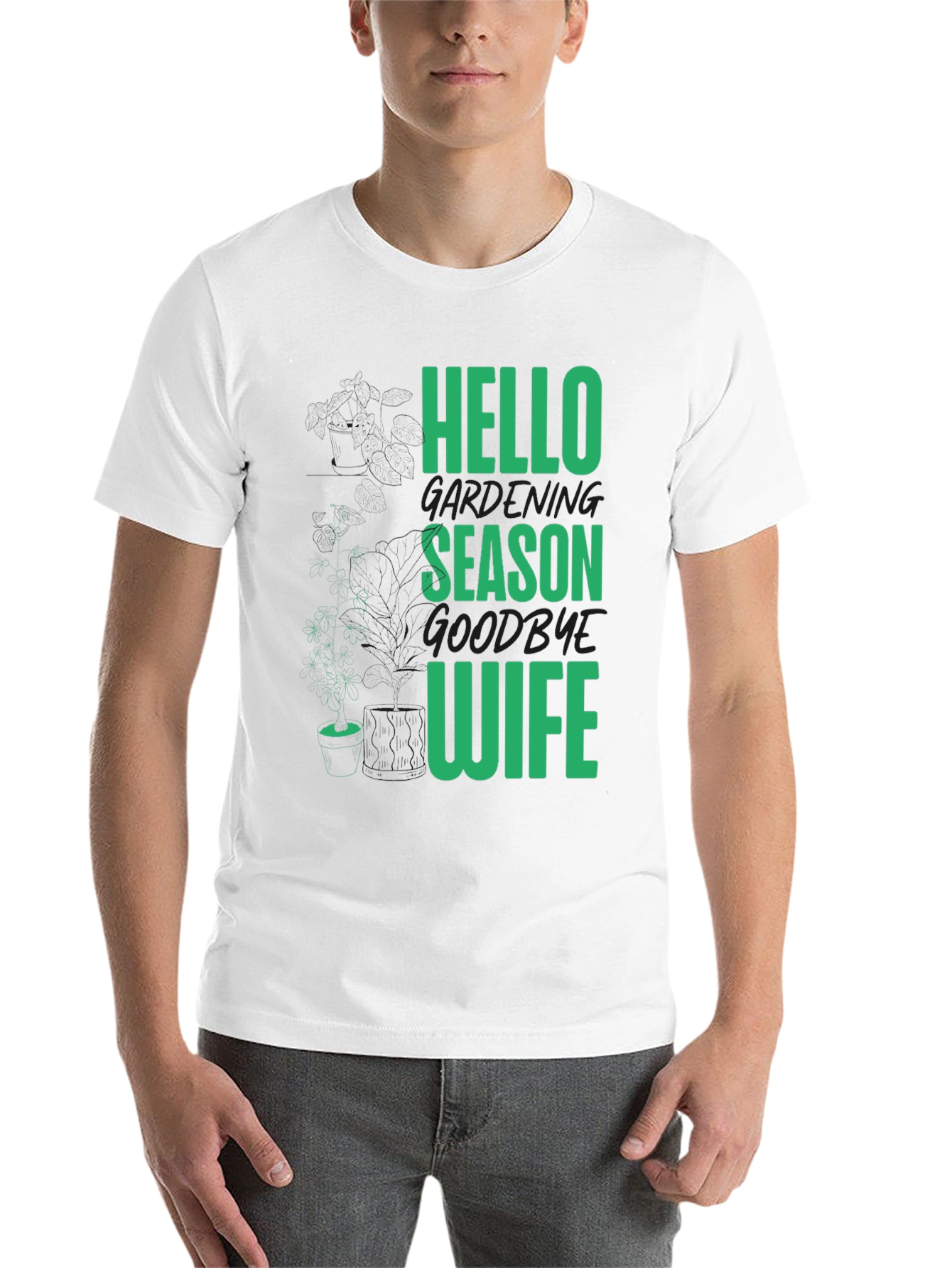 Black Gardening Season T-Shirt - Hello Season Goodbye Wife view 14
