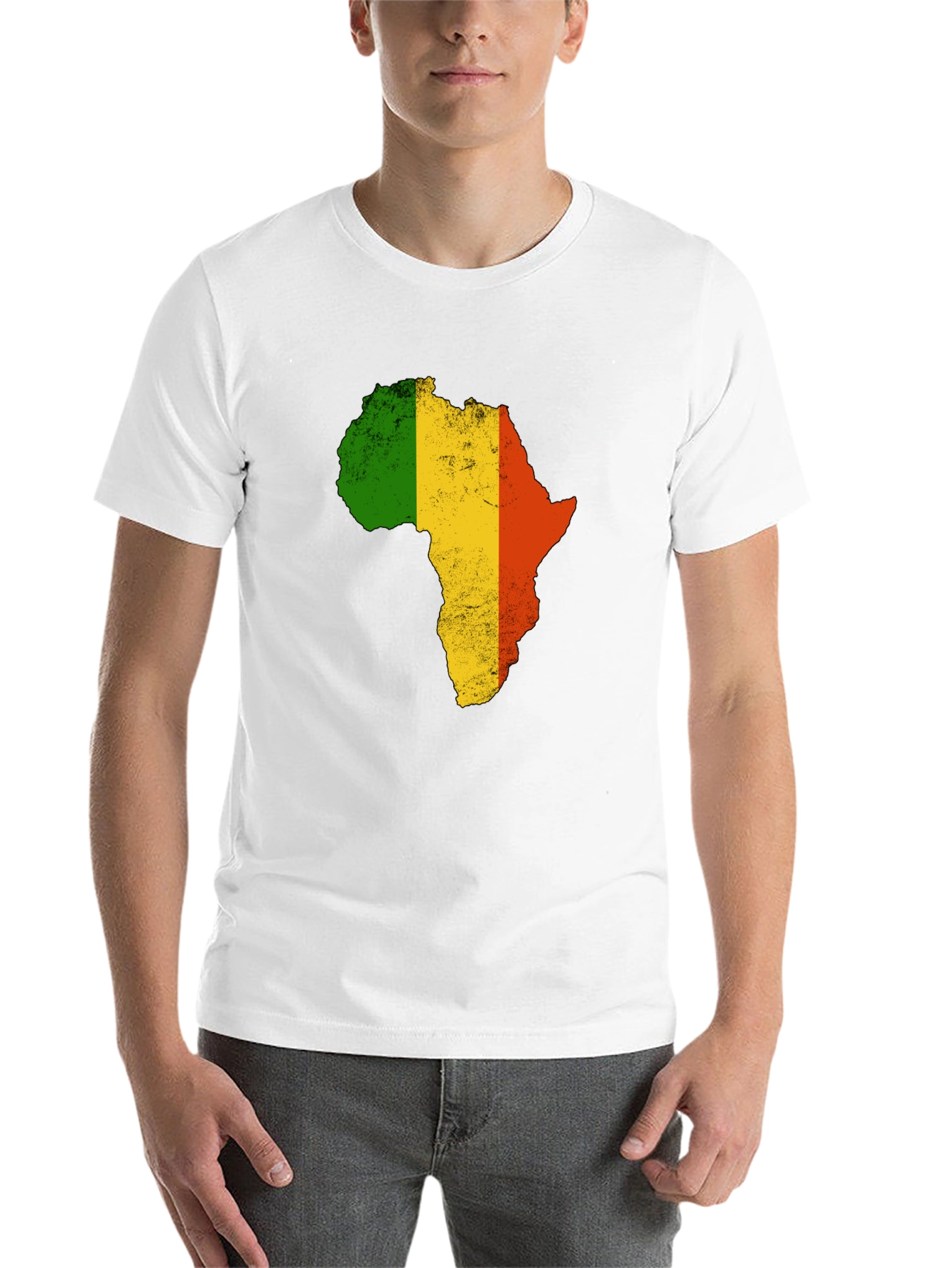 Africa Map Black T-Shirt - 14