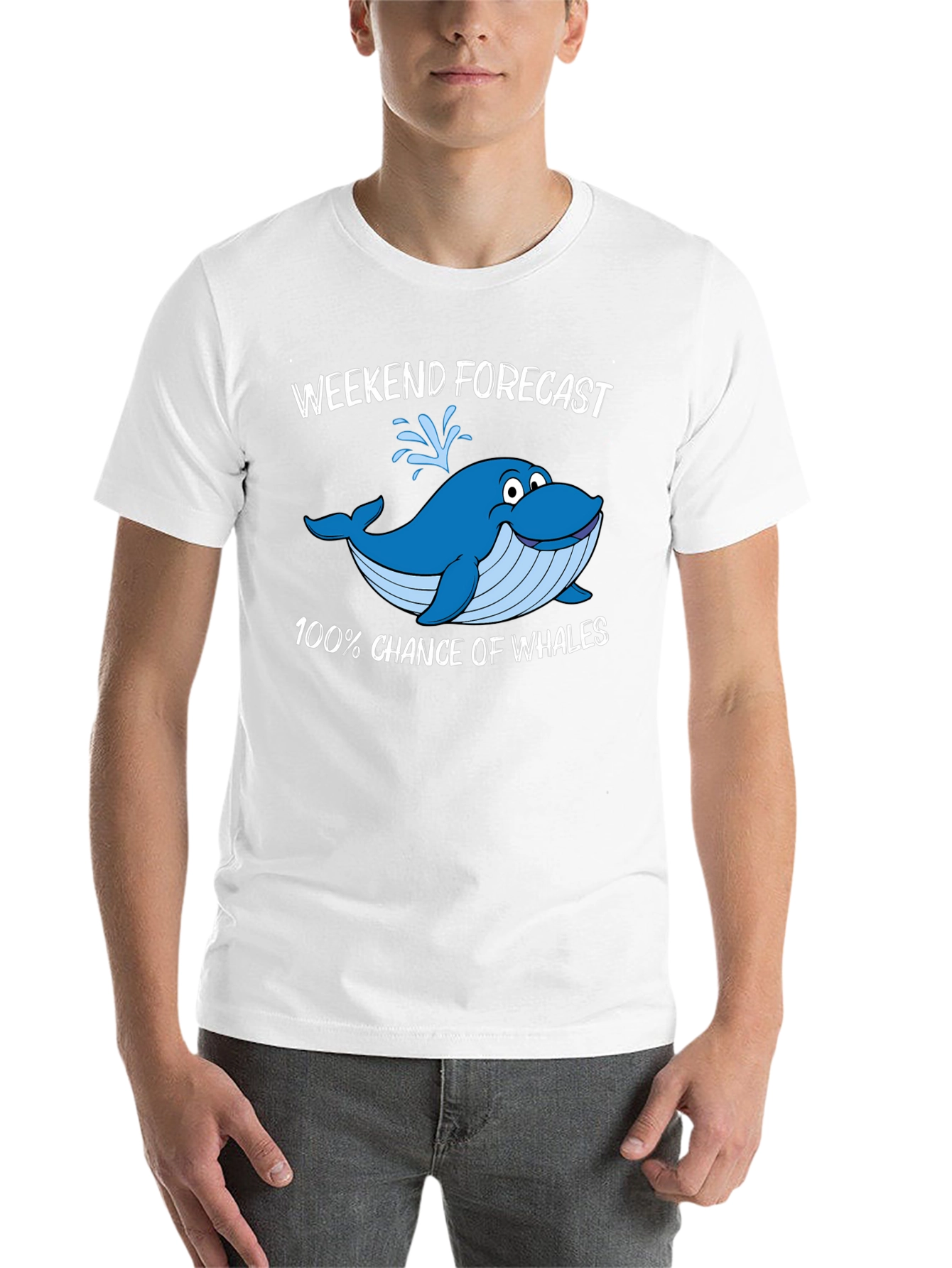 Black Weekend Forecast Whale Graphic T-Shirt view 14
