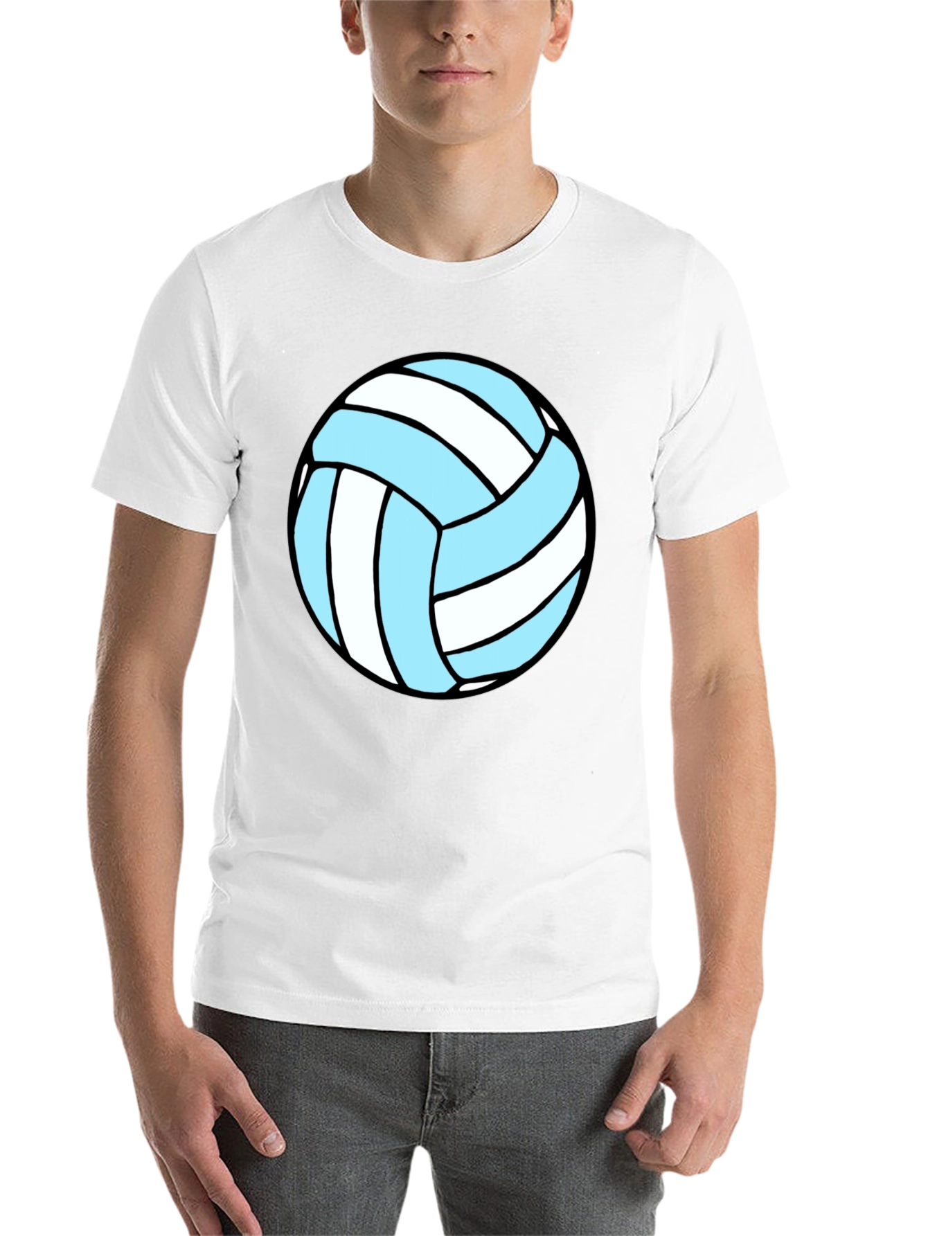 Black Volleyball Graphic Tee - Black Cotton Blend view 14