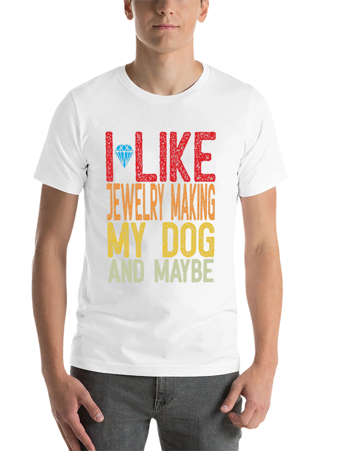 Black I Like Jewelry Making My Dog and Maybe T-Shirt view 14