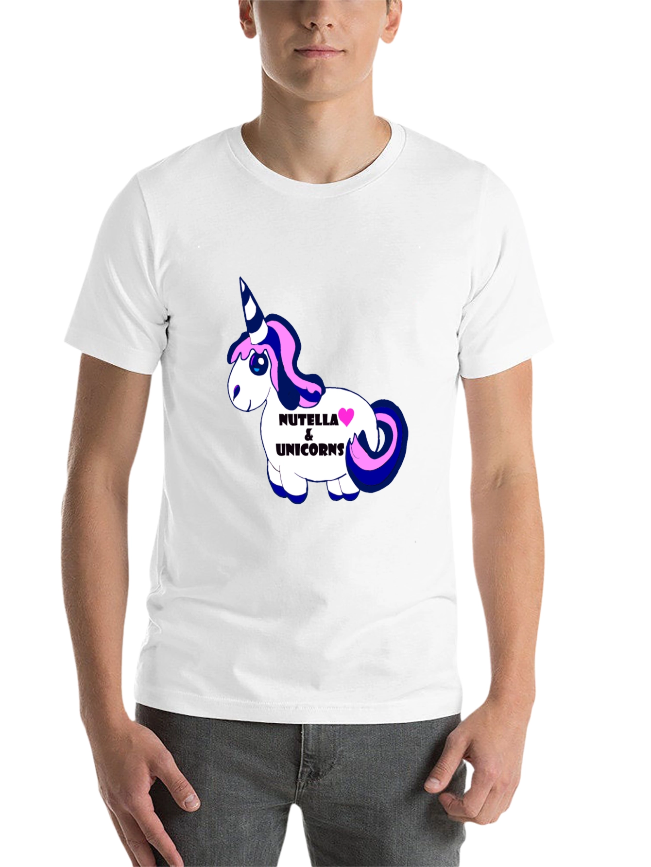 Black Nutella & Unicorns Graphic Black T-Shirt view 14