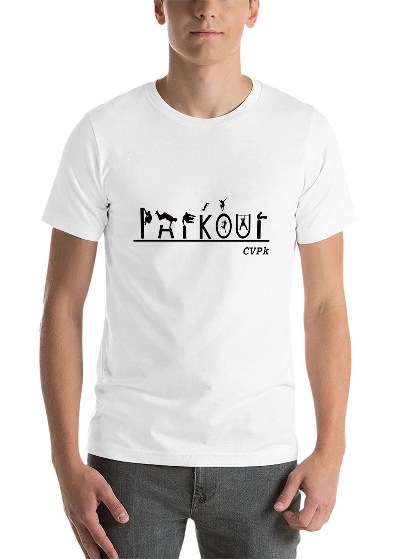 Black Parkour Graphic Black T-Shirt view 14
