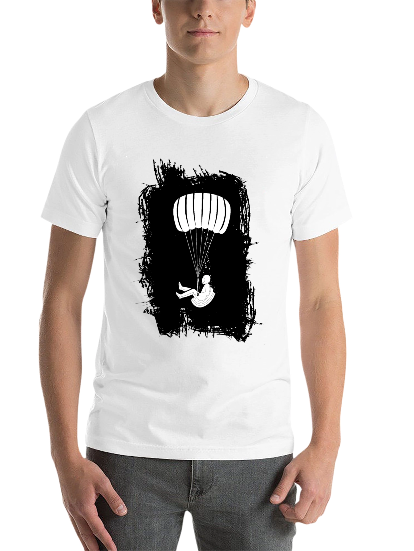 Black Paragliding T-Shirt - Skydiving Adventure Tee view 14