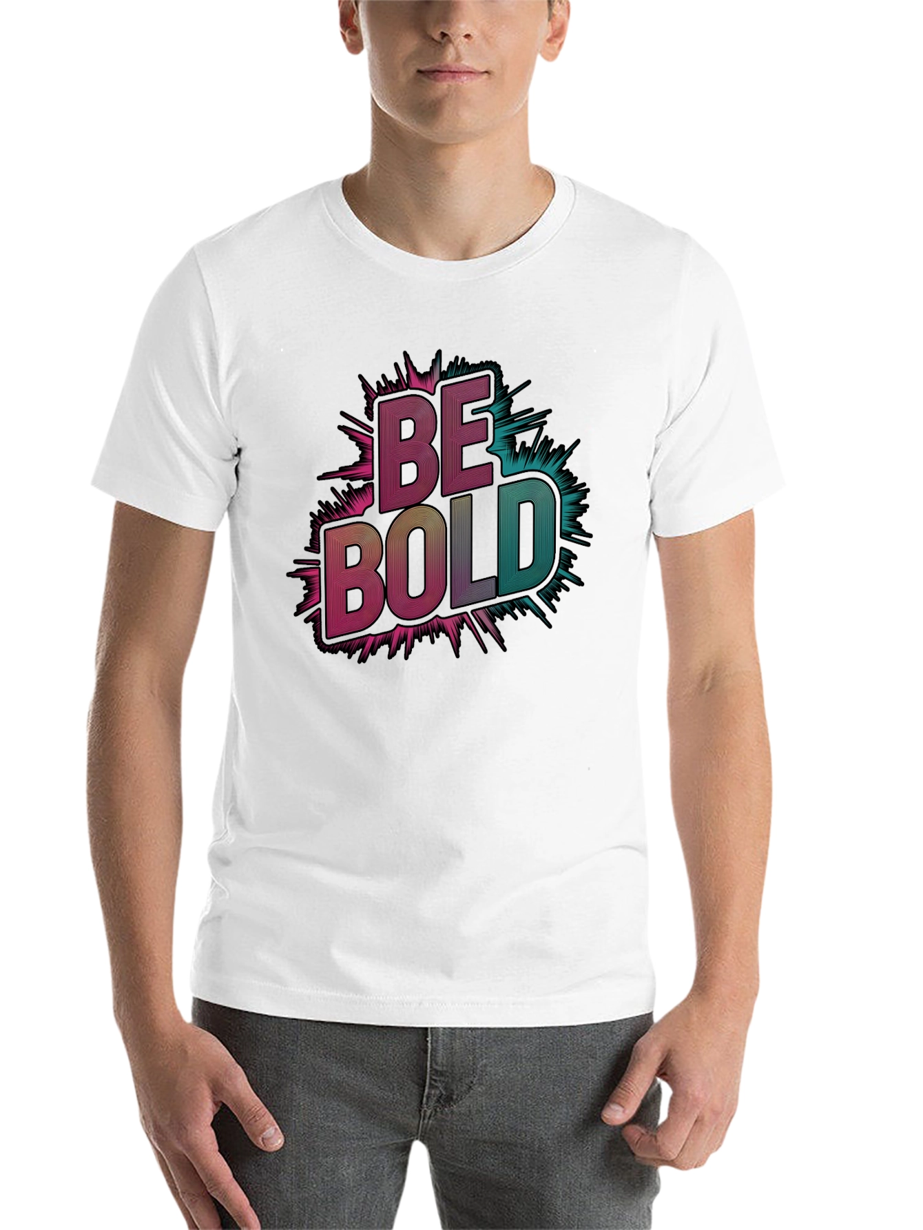 Black Be Bold Graphic Tee - Men's Black T-Shirt view 14
