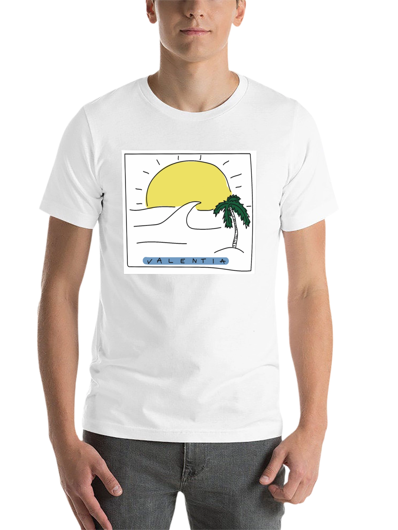 Black Valentia Sun & Waves Graphic Tee - Black view 14