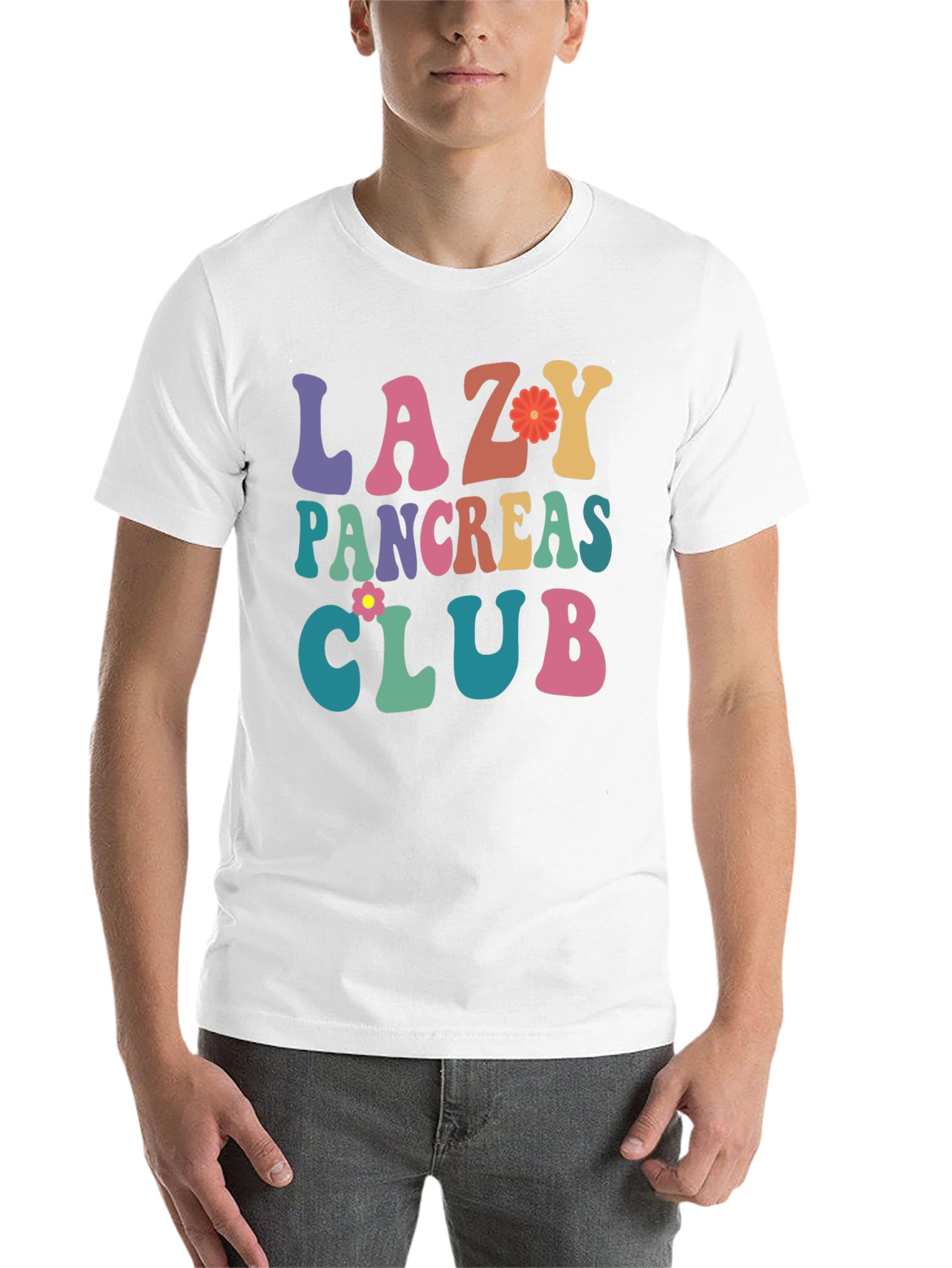 Black Lazy Pancreas Club Graphic T-Shirt view 14