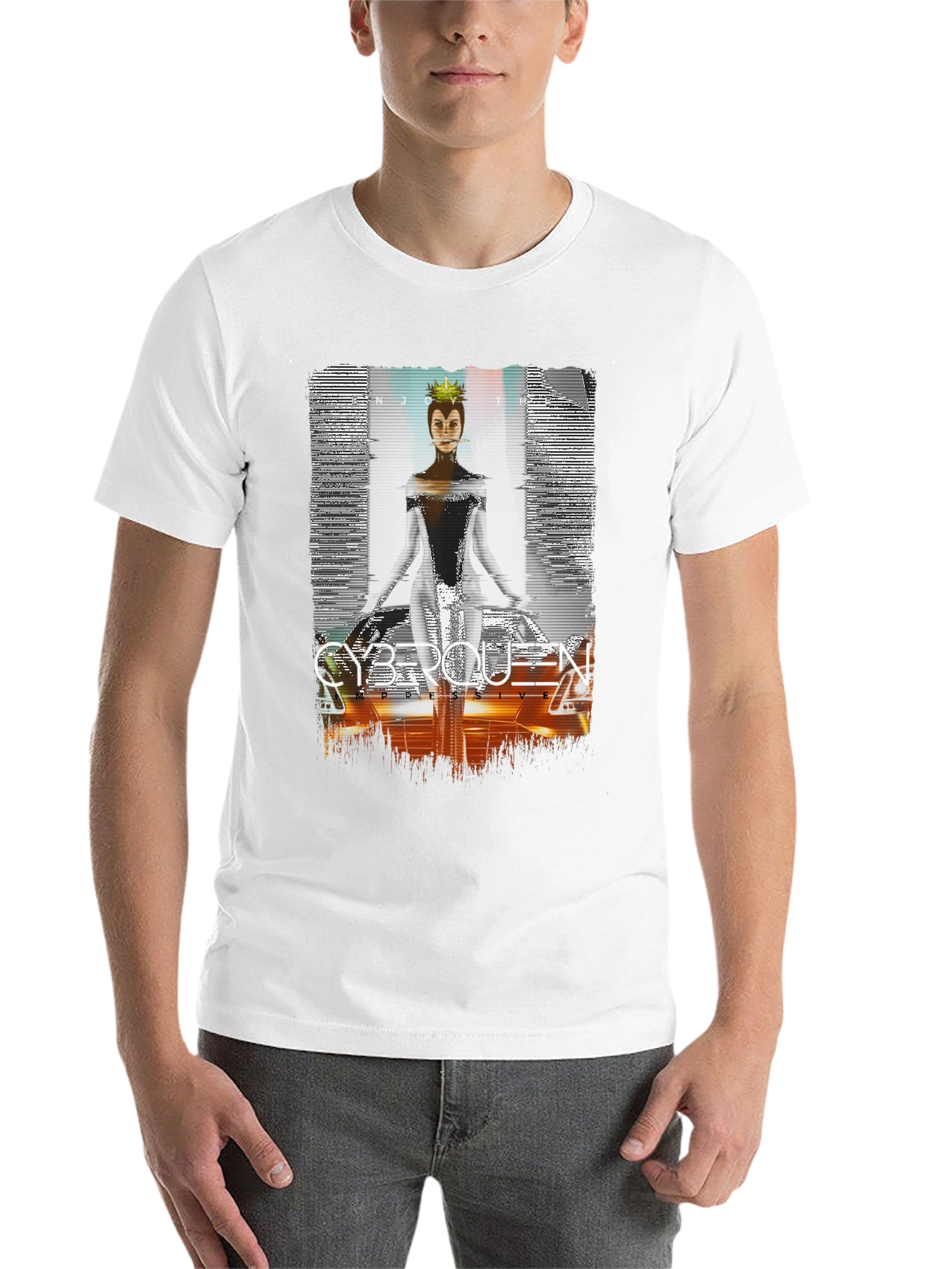 Black Cyberqueen Graphic T-Shirt - Modern Streetwear view 14