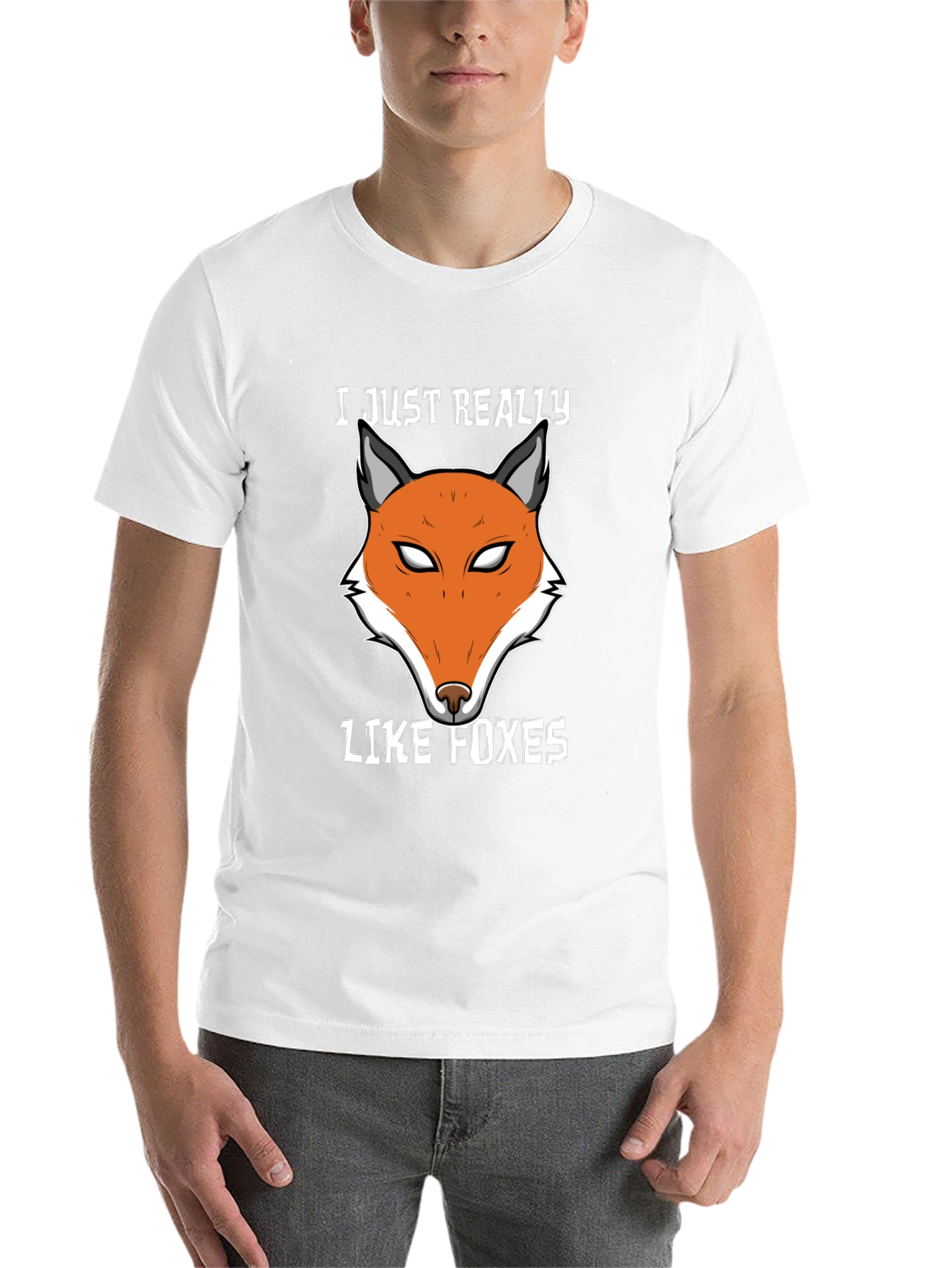 Black Fox Lover T-Shirt | Cute Fox Face Design view 14