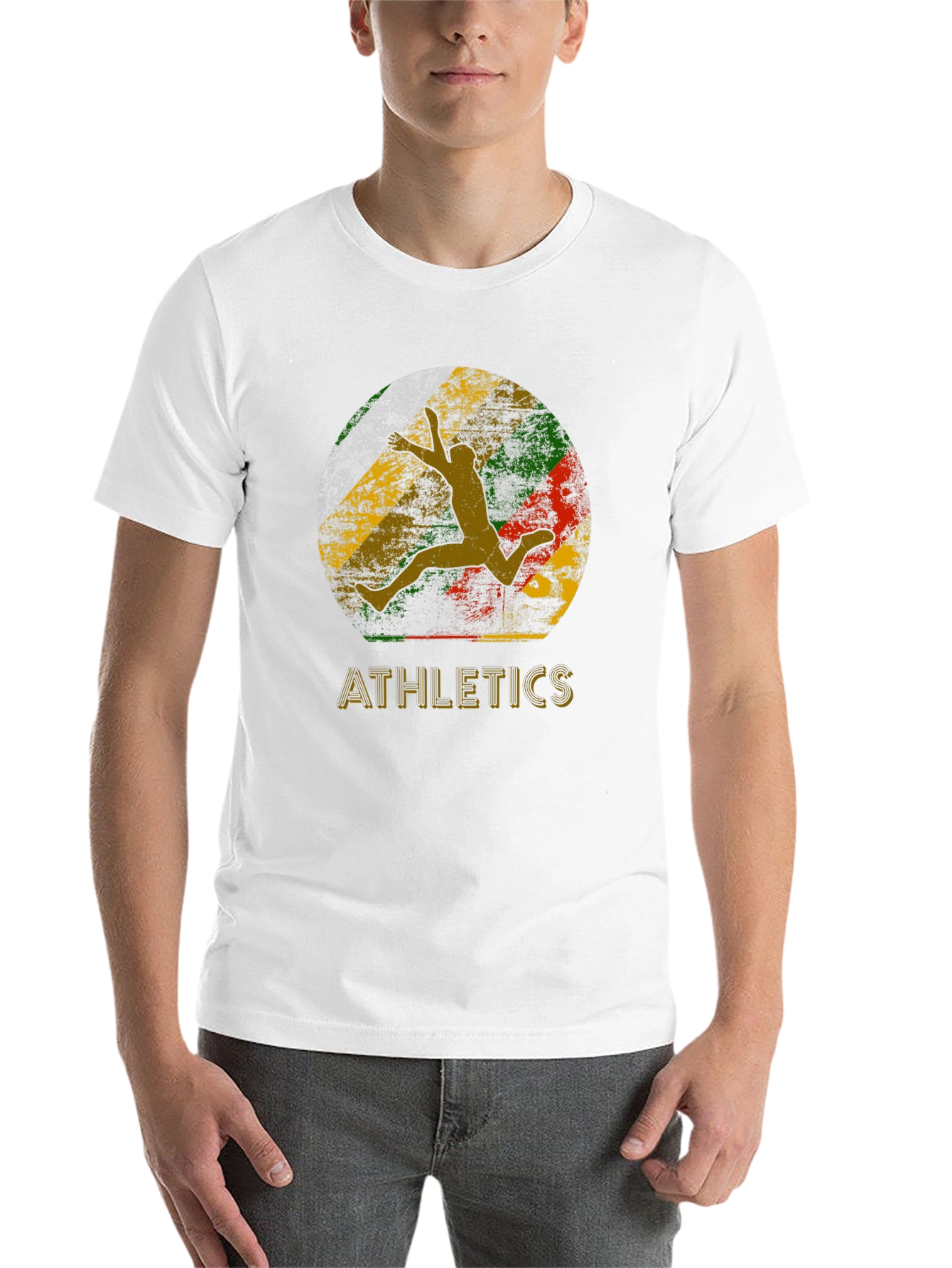 Black Retro Athletics Graphic Tee - Vintage Runner Design view 14
