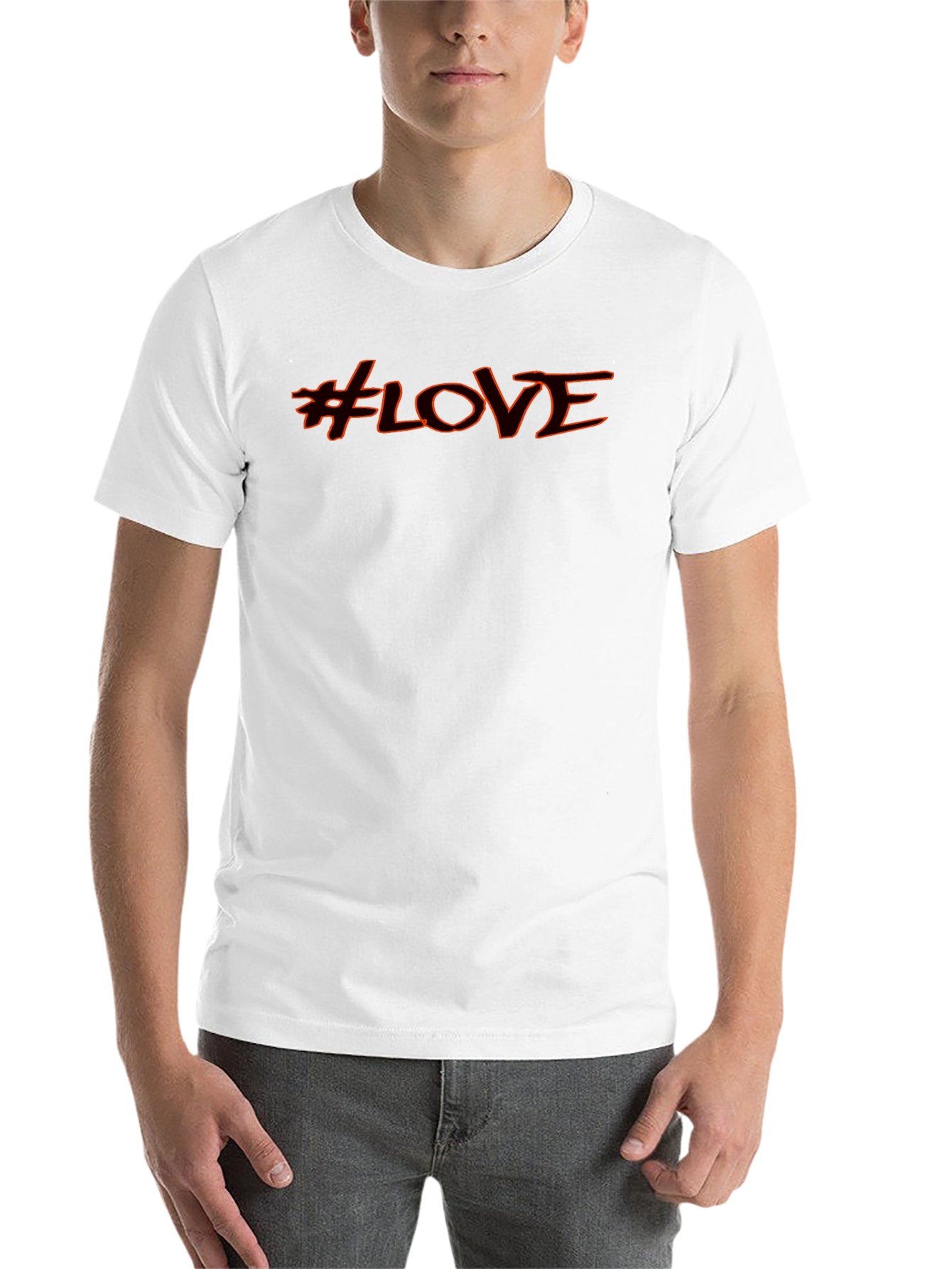Black #LOVE Graphic T-Shirt - Casual Black Tee view 14